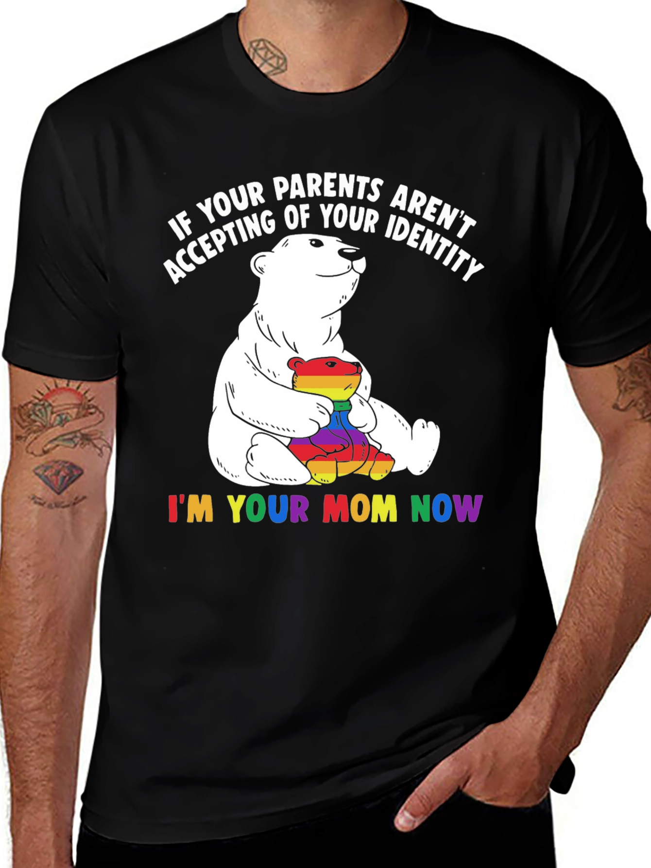 LGBTQ+ Pride Bear T-Shirt - Your Mom Now
