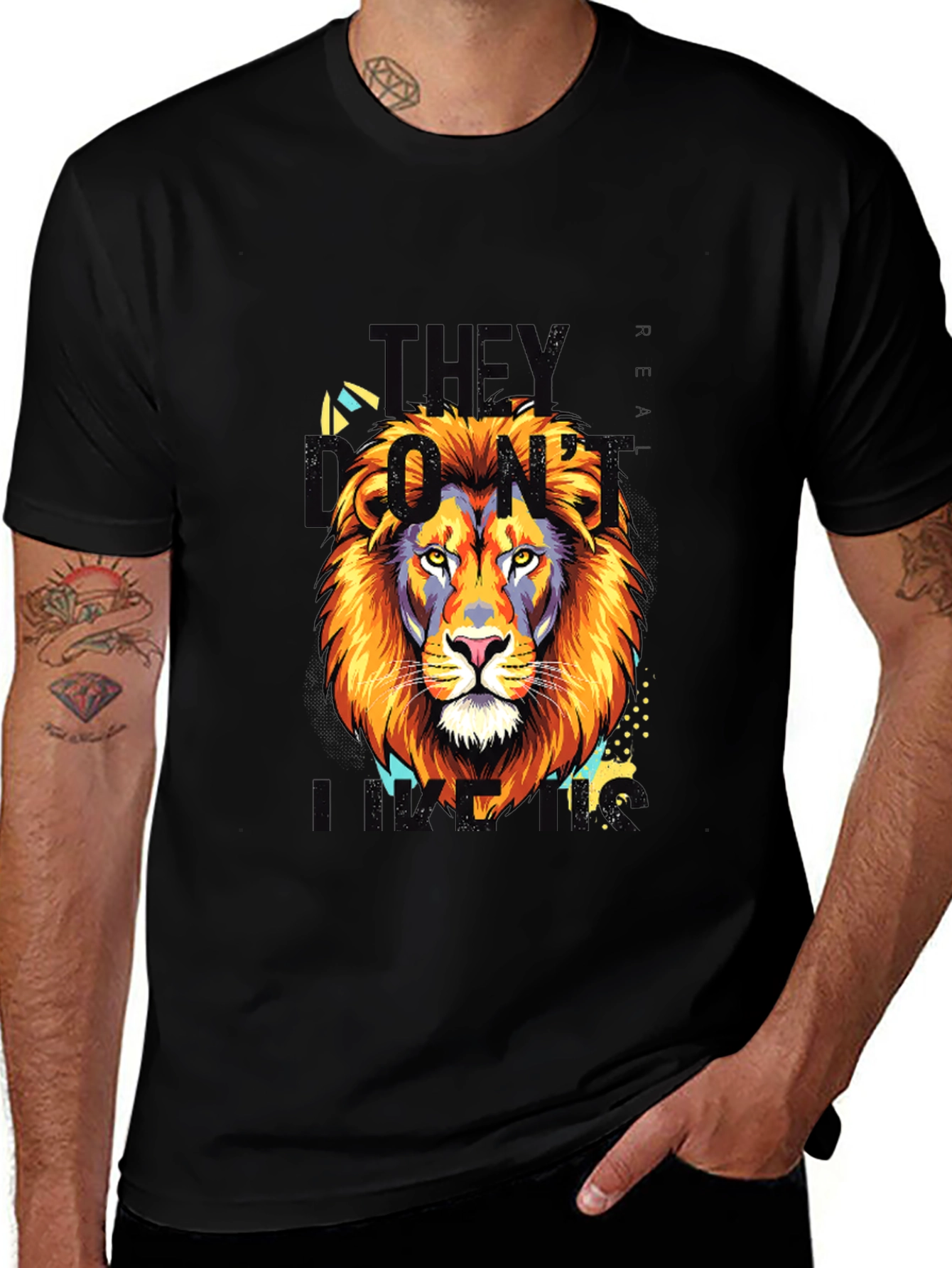 Variant 18 of Lion King Graphic Print Black T-Shirt
