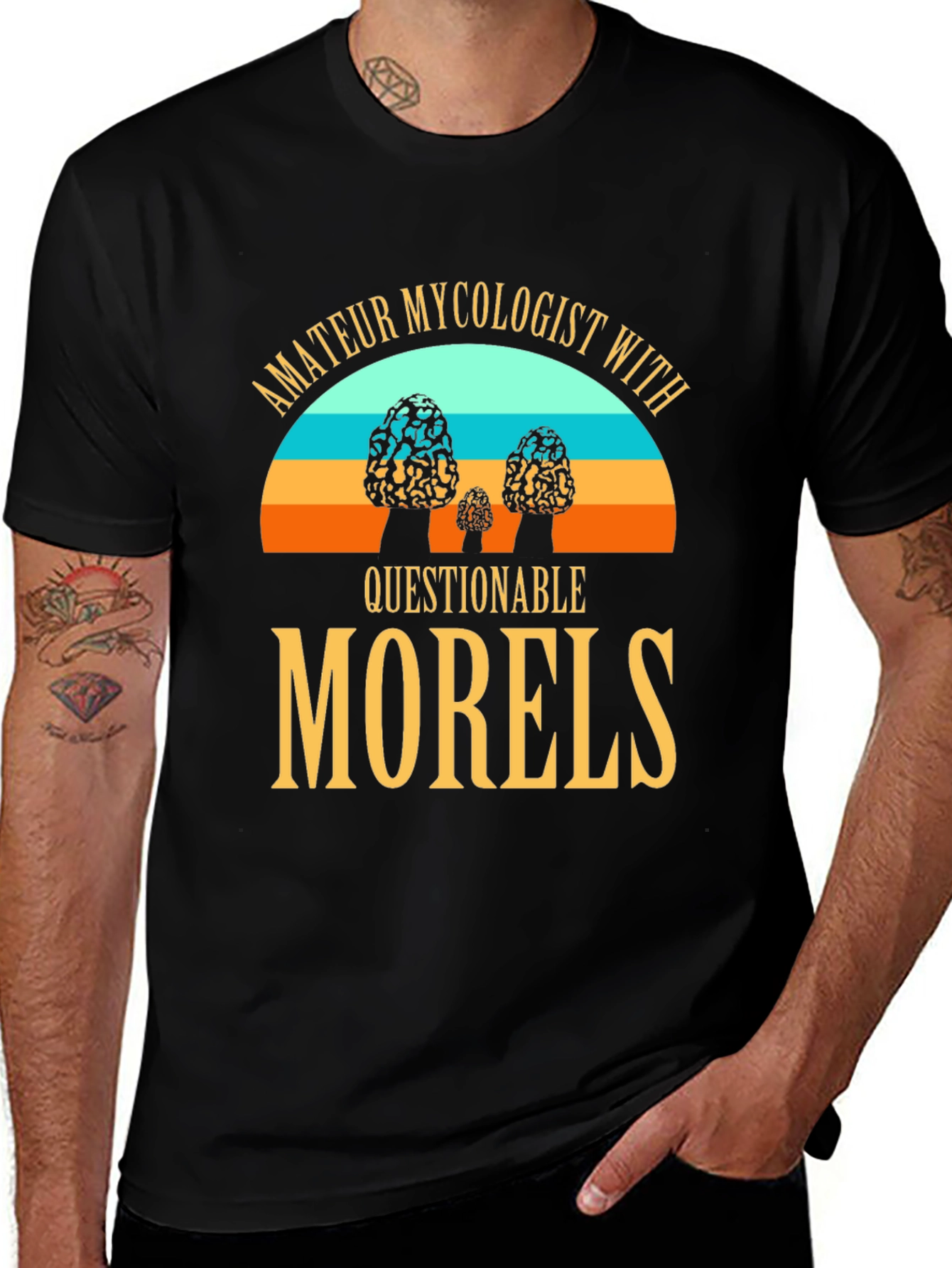 Variant 22 of Amateur Mycologist T-Shirt - Questionable Morels