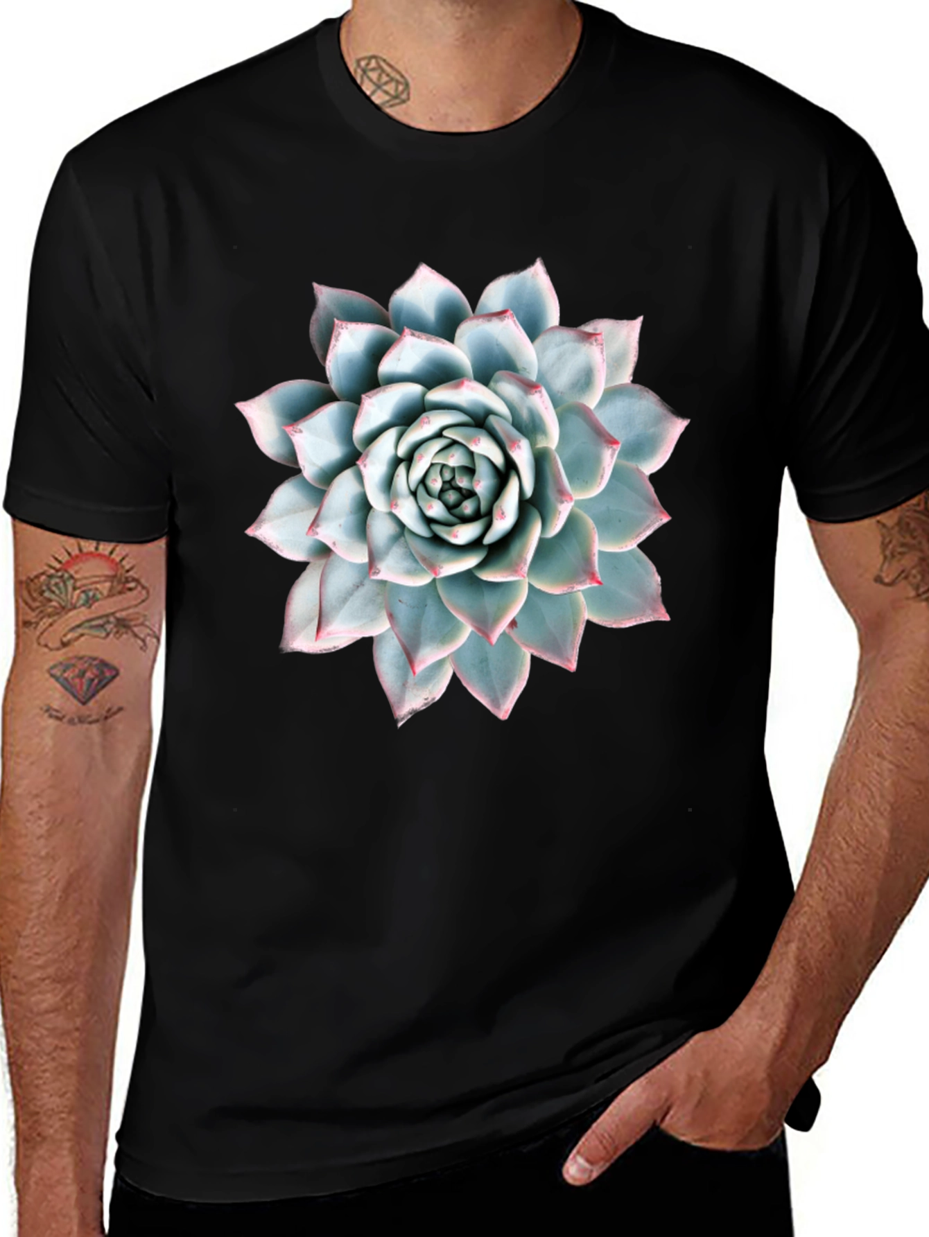 Variant 6 of Succulent Plant Graphic Tee - Modern Nature Lover Shirt
