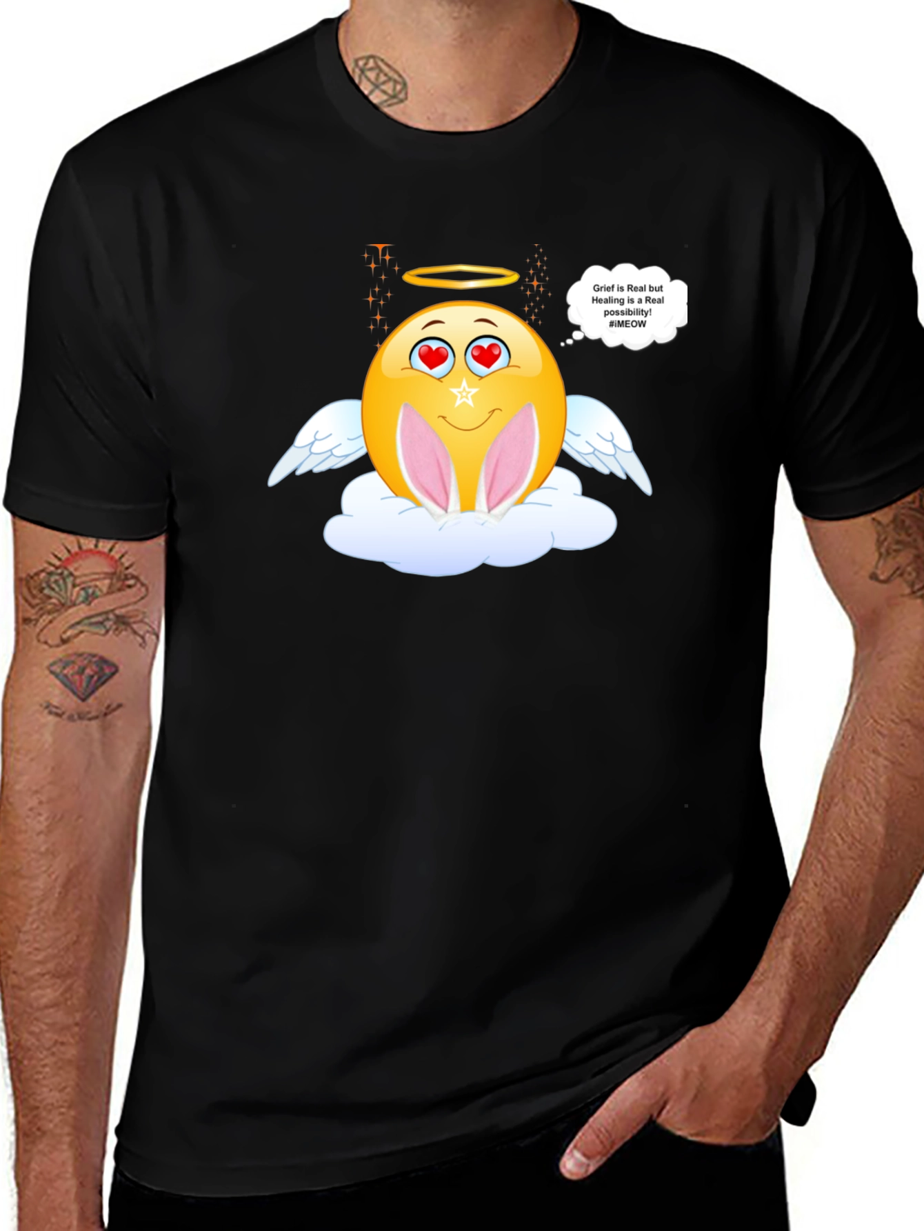 Variant 7 of Angel Emoji Easter Graphic T-Shirt