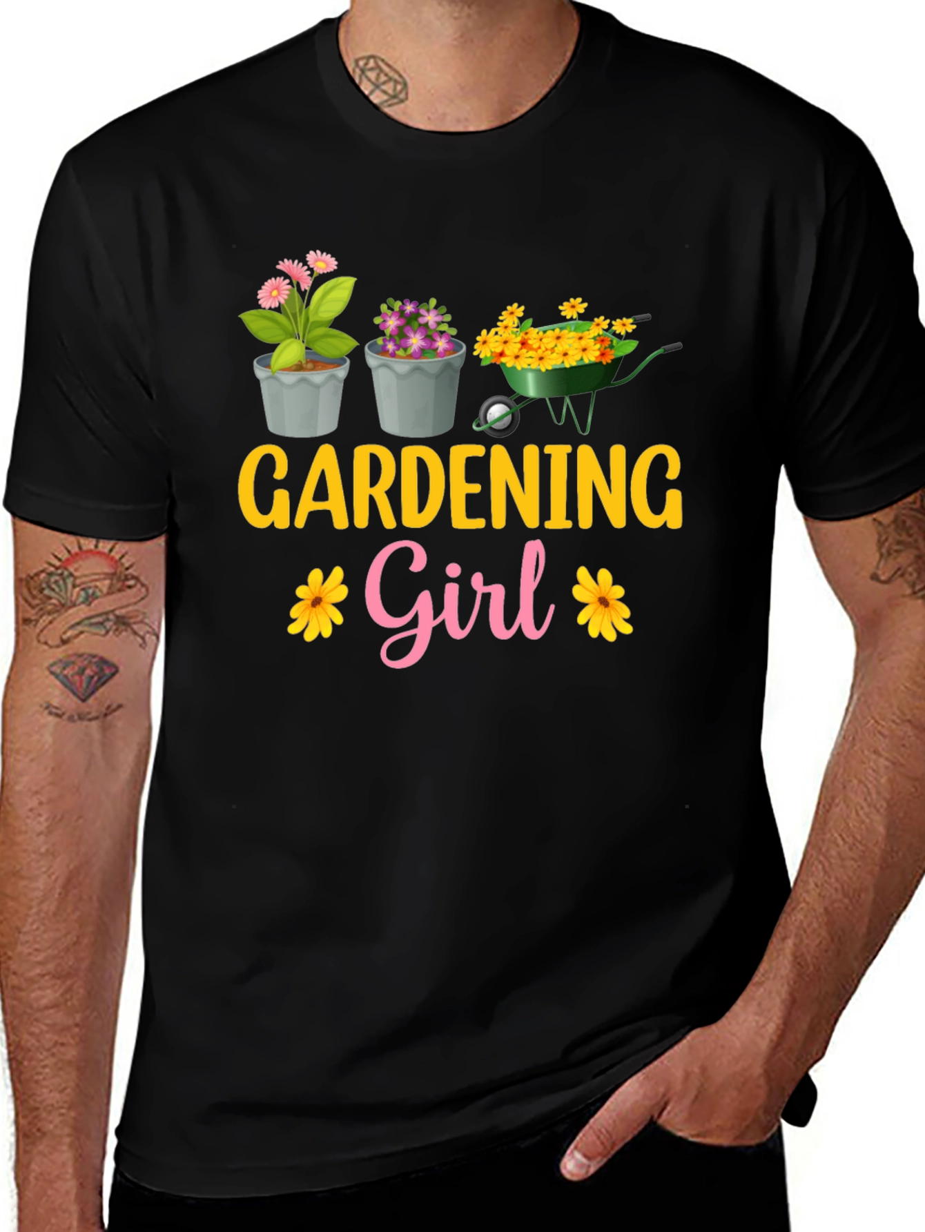 Variant 7 of Gardening Girl T-Shirt - Floral Garden Design