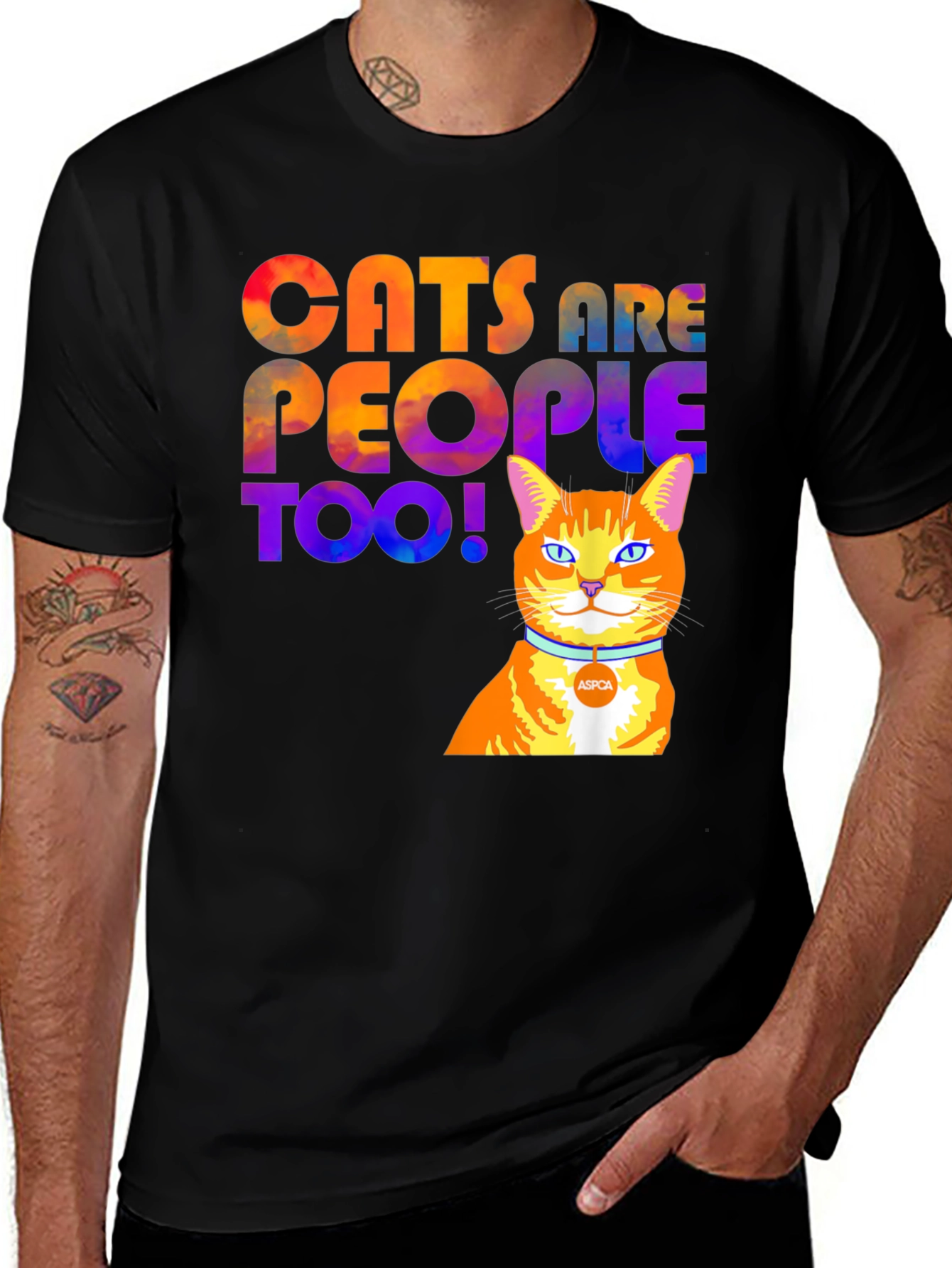Variant 22 of Cats Are People Too T-Shirt - Black