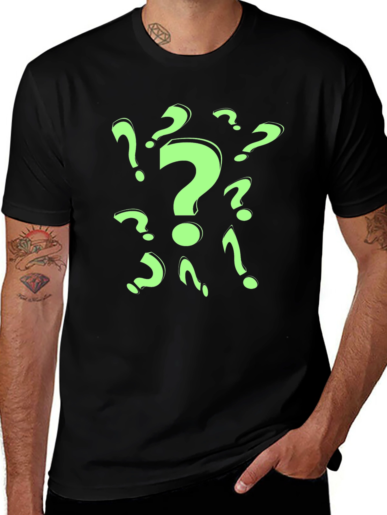 Variant 23 of Riddle Me This T-Shirt - Question Mark Design