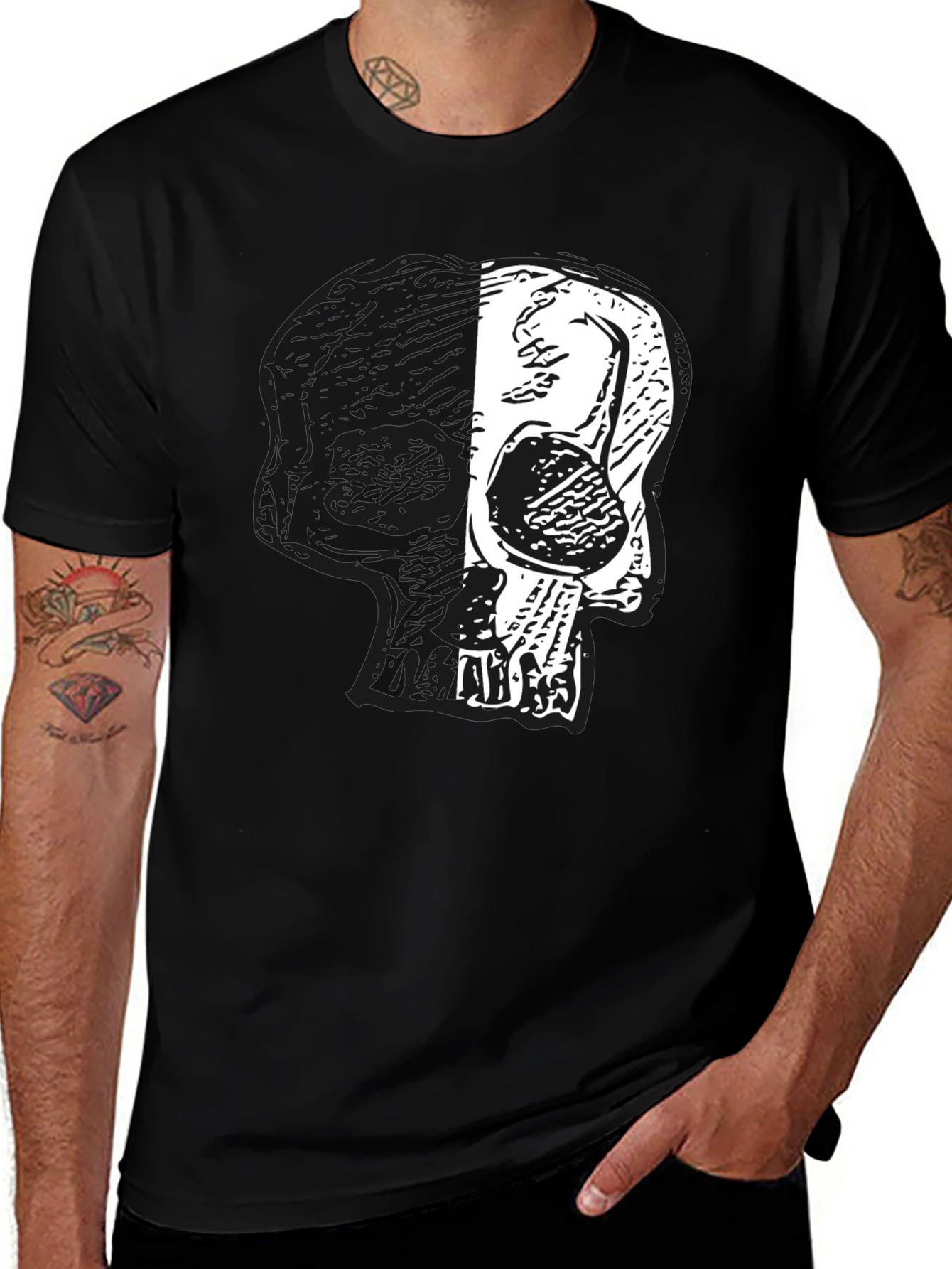 Variant 21 of Skull Graphic Print T-Shirt