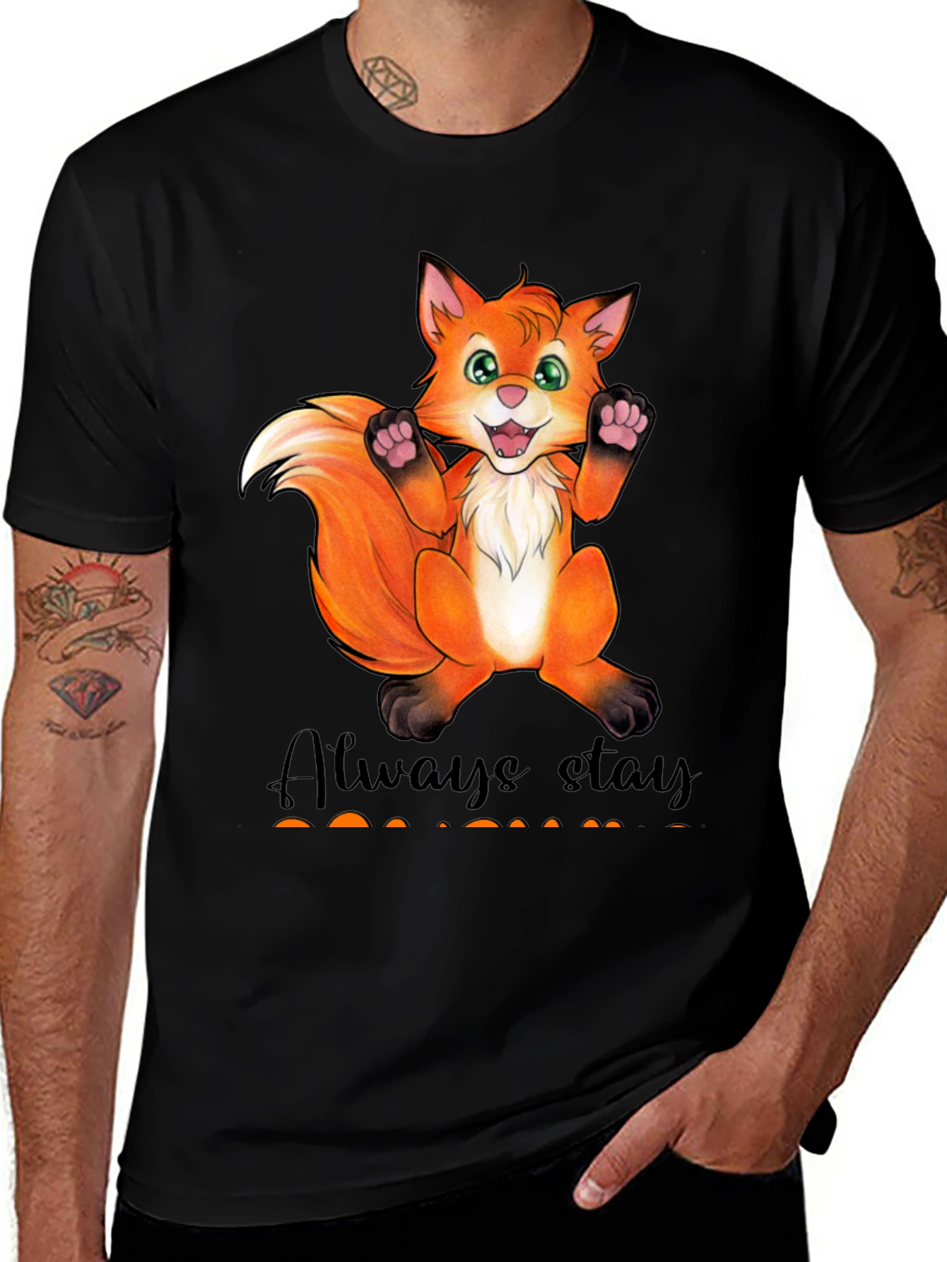 Variant 29 of Cute Fox Graphic T-Shirt - Always Stay Humble