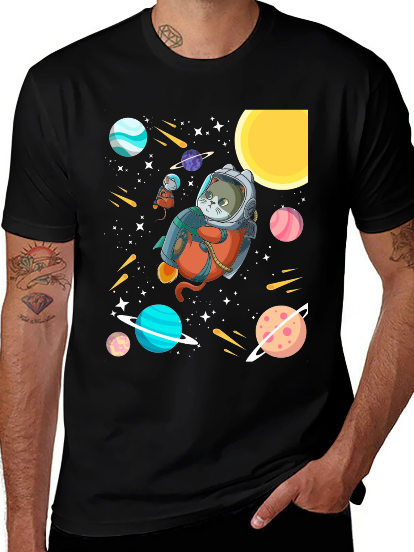 Variant 13 of Space Cat T-Shirt