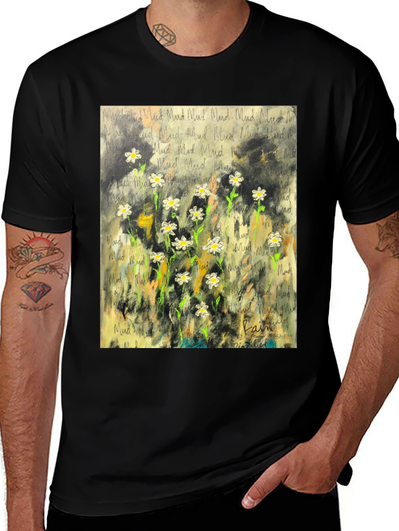 Variant 26 of Mud Field Flower T-Shirt - Artistic Design