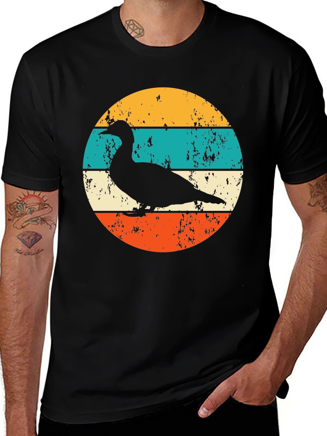 Variant 19 of Retro Duck Silhouette Graphic T-Shirt