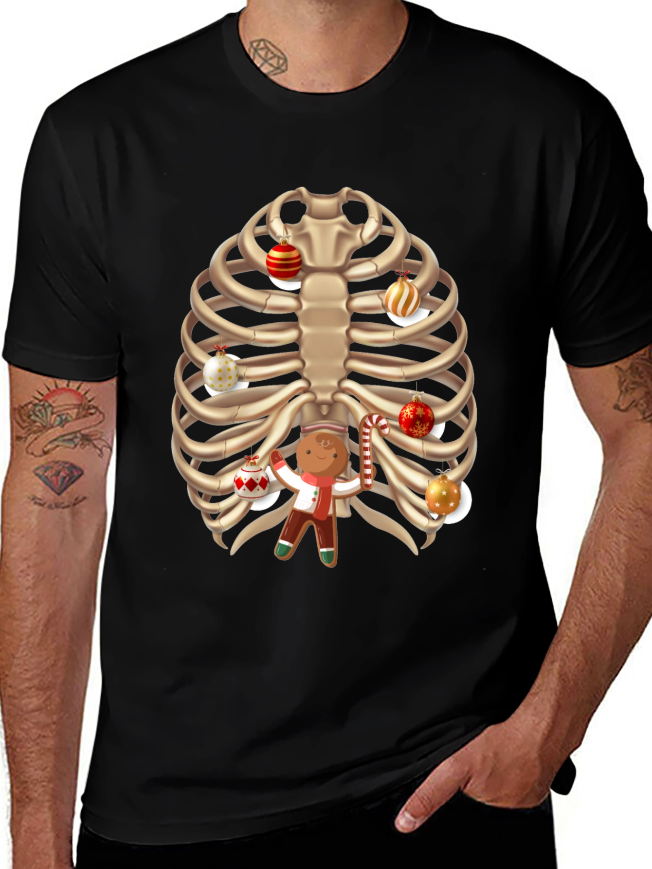Christmas Rib Cage Gingerbread T-Shirt