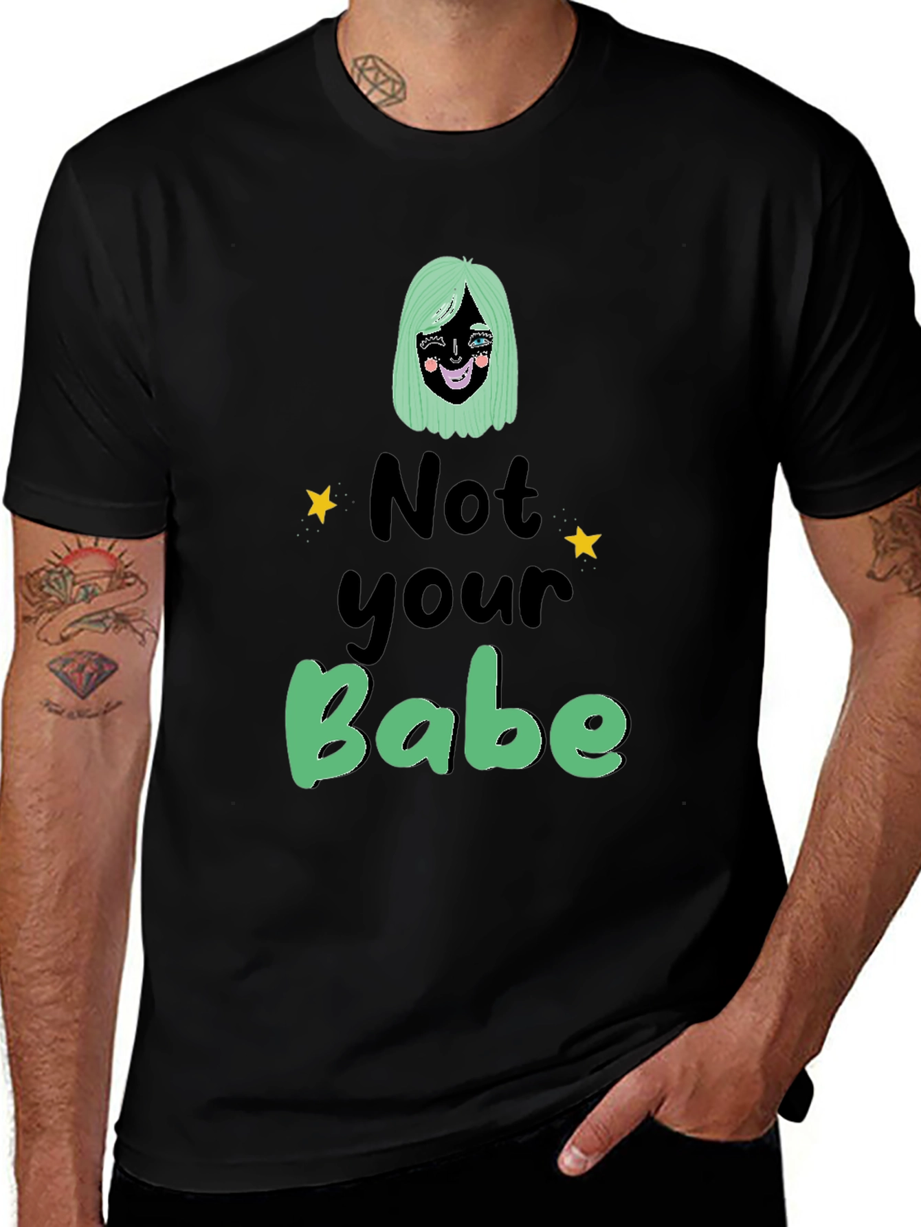 Variant 4 of Not Your Babe Graphic T-Shirt - Black, Unisex