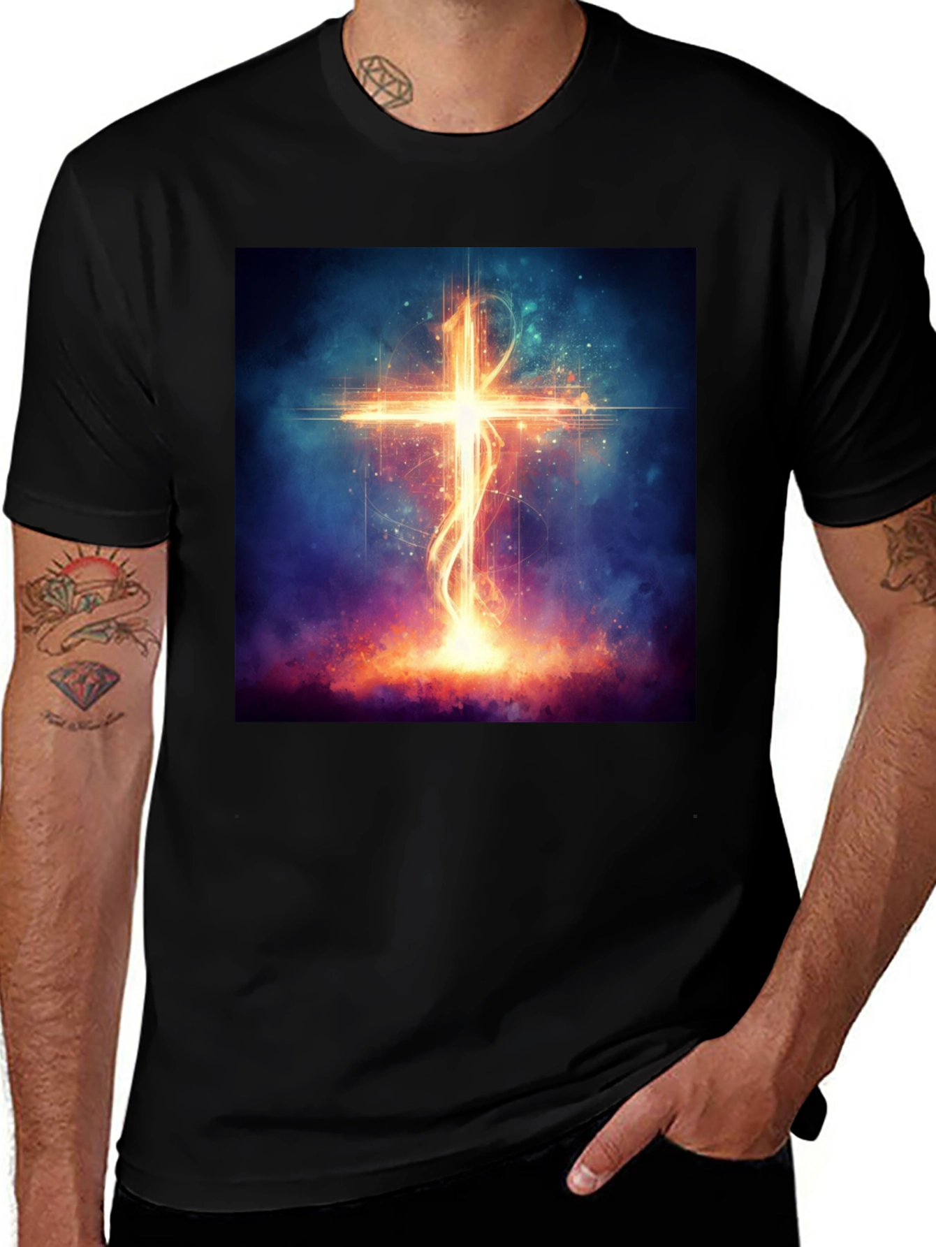Variant 22 of Radiant Cross Graphic Tee