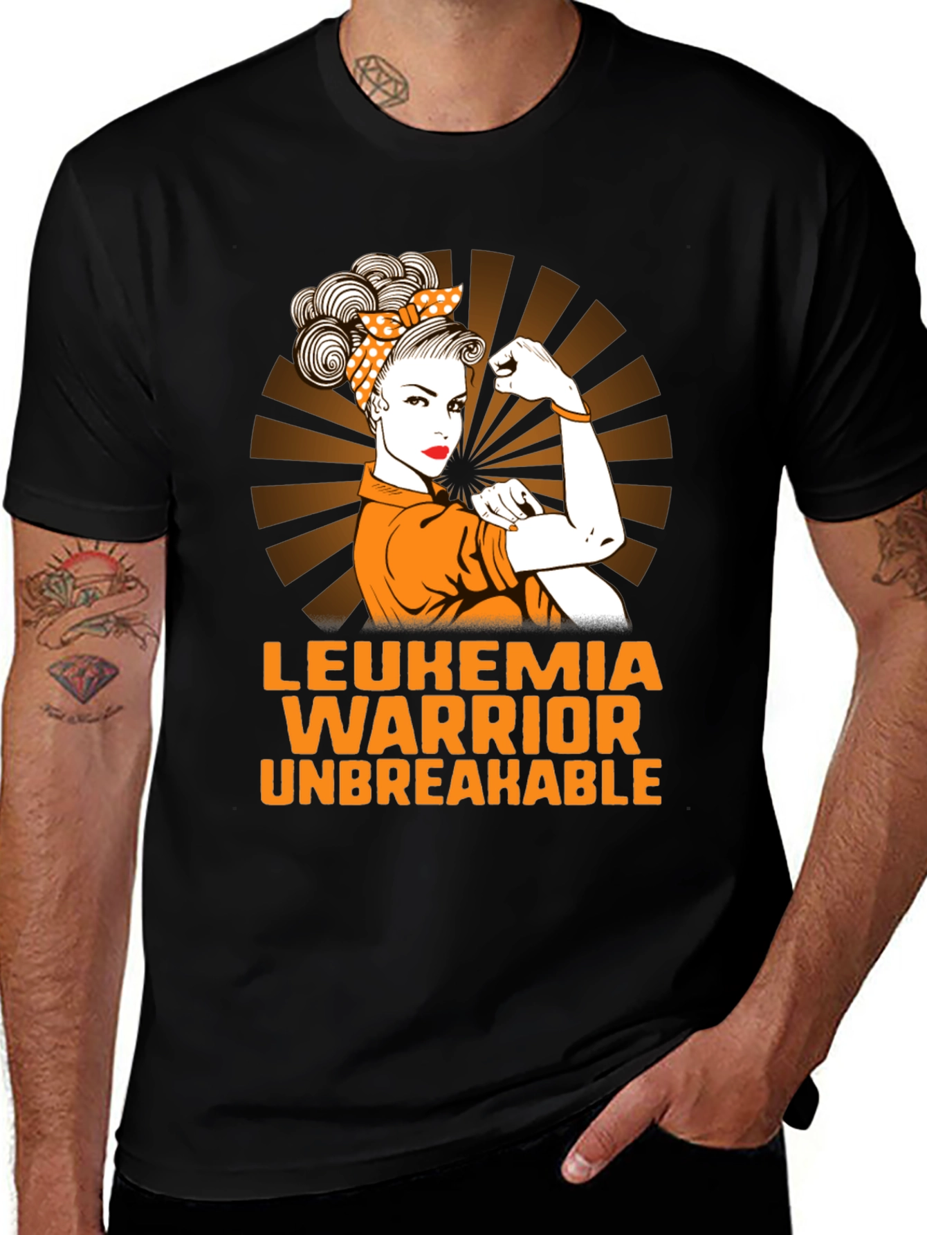 Variant 28 of Leukemia Warrior T-Shirt Unbreakable Woman Cancer Awareness 