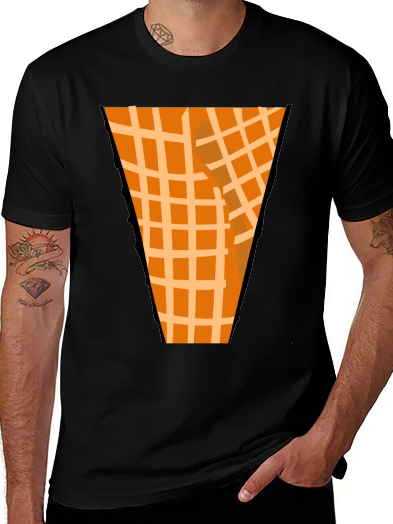 Variant 6 of Novelty Waffle Cone Graphic T-Shirt