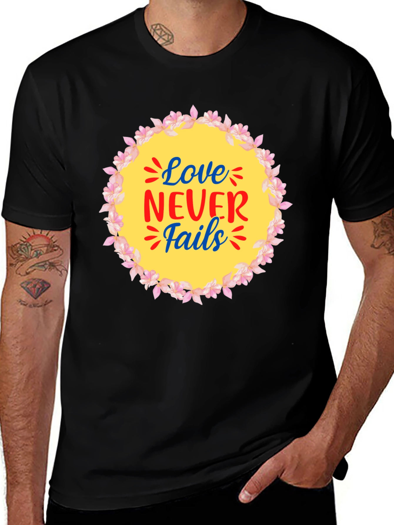 Variant 2 of Love Never Fails Graphic T-Shirt