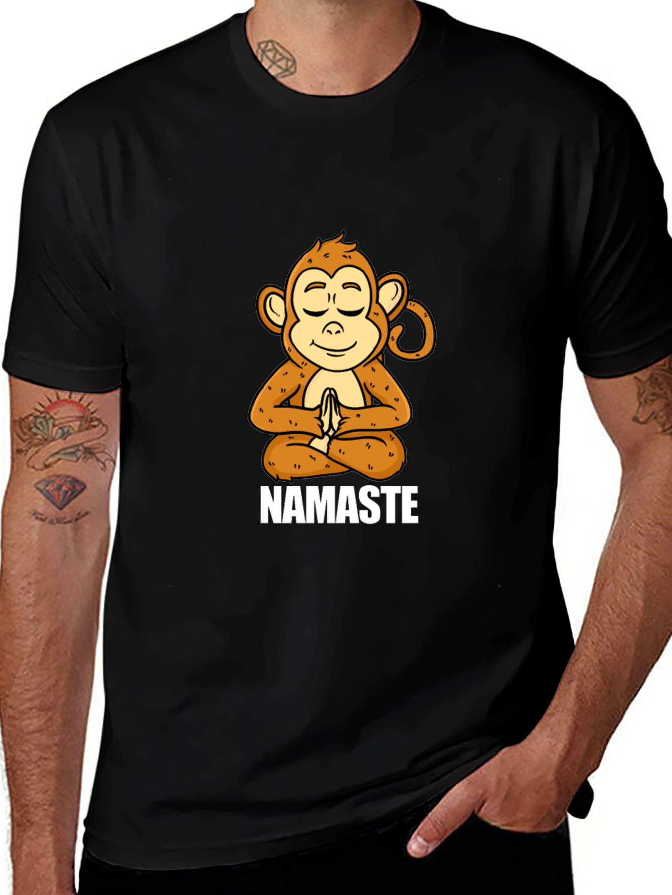 Variant 6 of Namaste Monkey Graphic T-Shirt