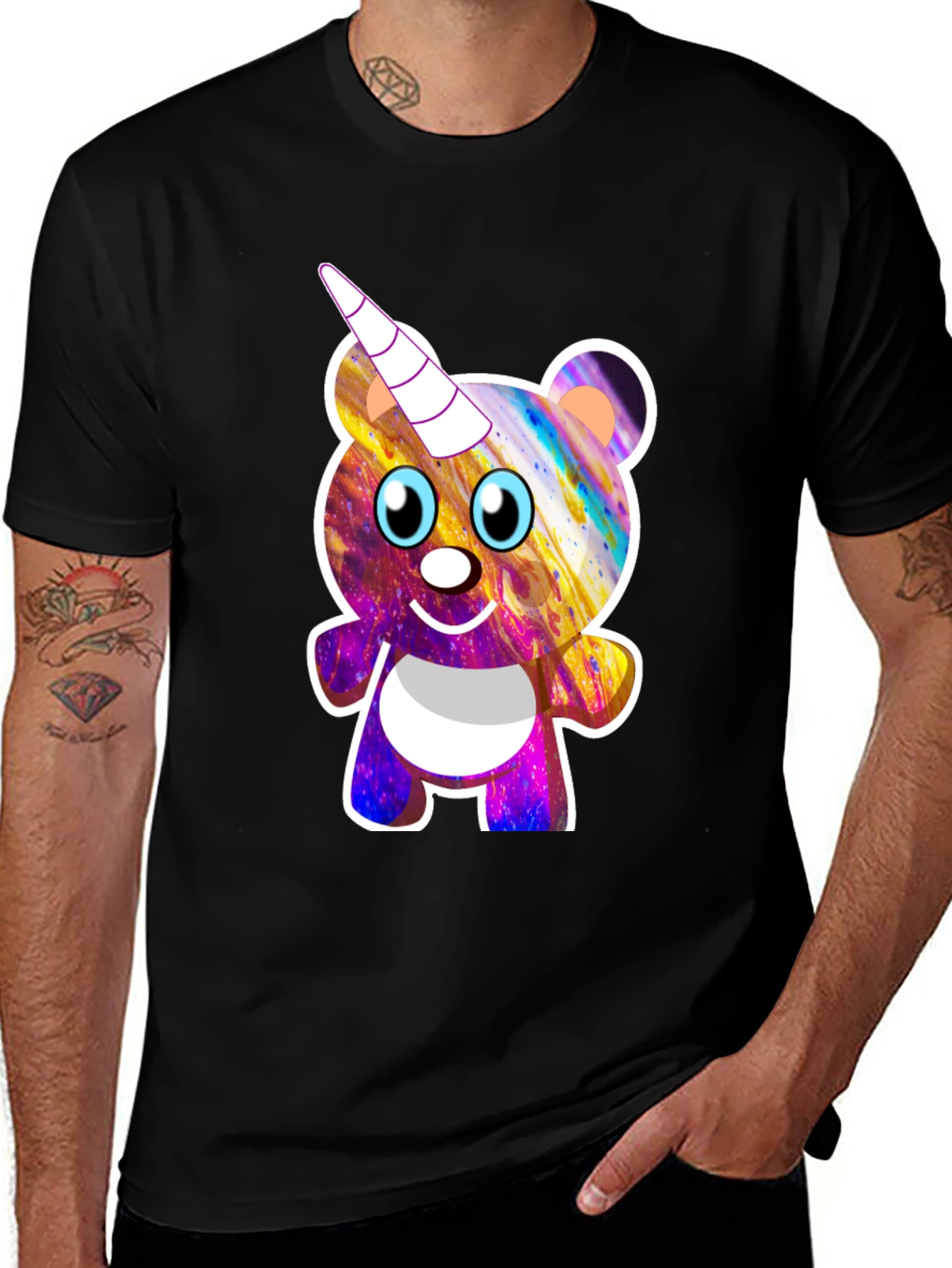 Variant 29 of Unicorn Bear T-Shirt - Colorful Fun Design