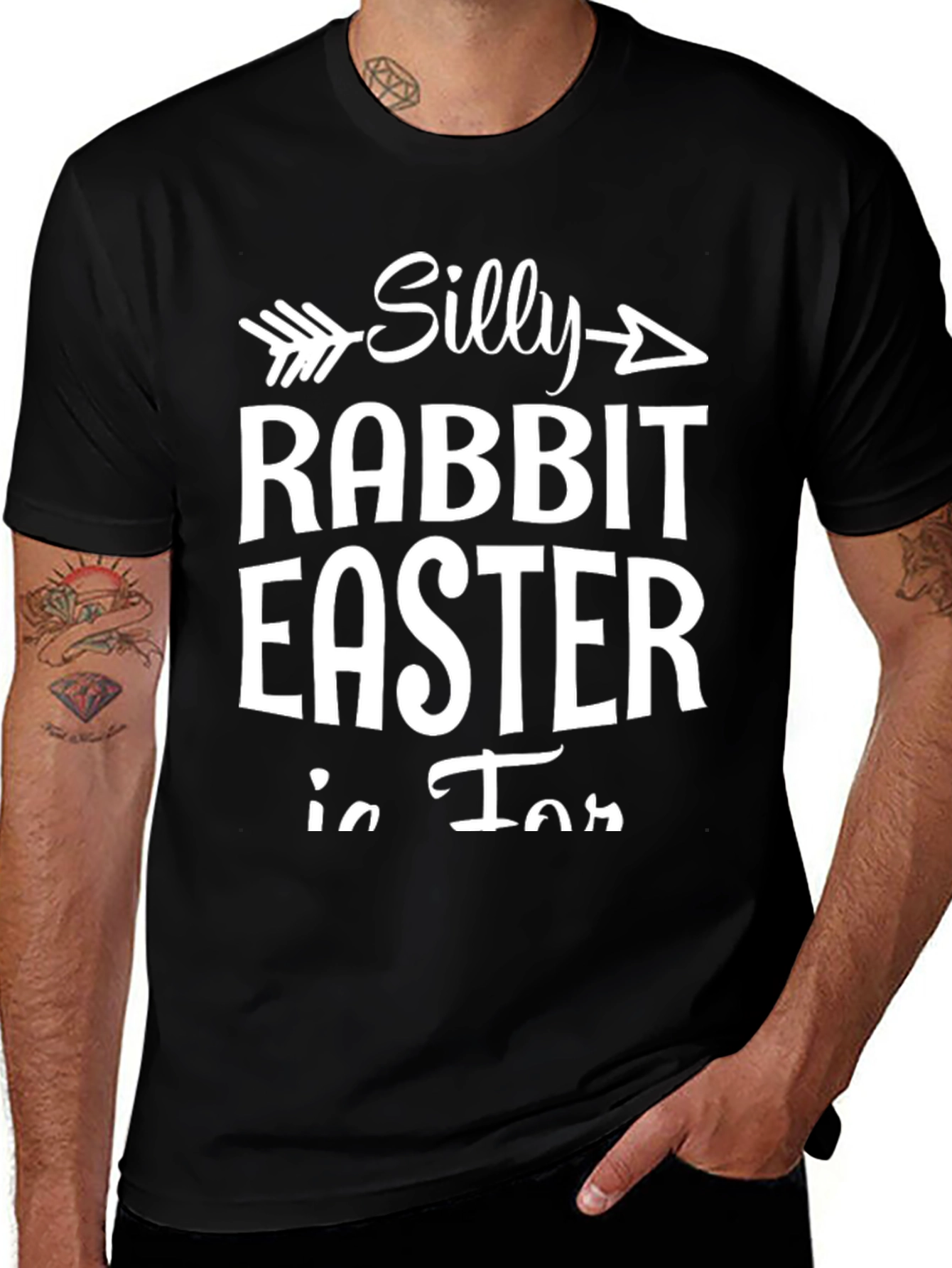 Silly Rabbit Easter T-Shirt - Black Graphic Tee