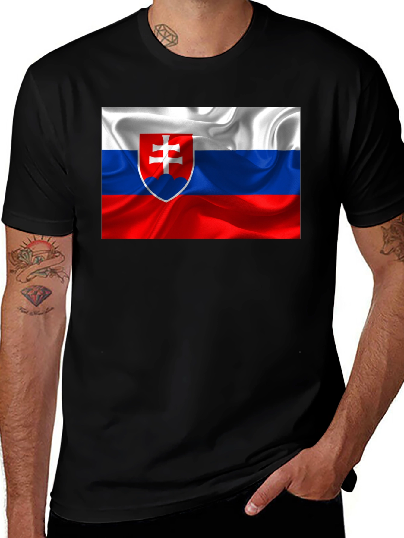 Slovakia Flag Graphic T-Shirt