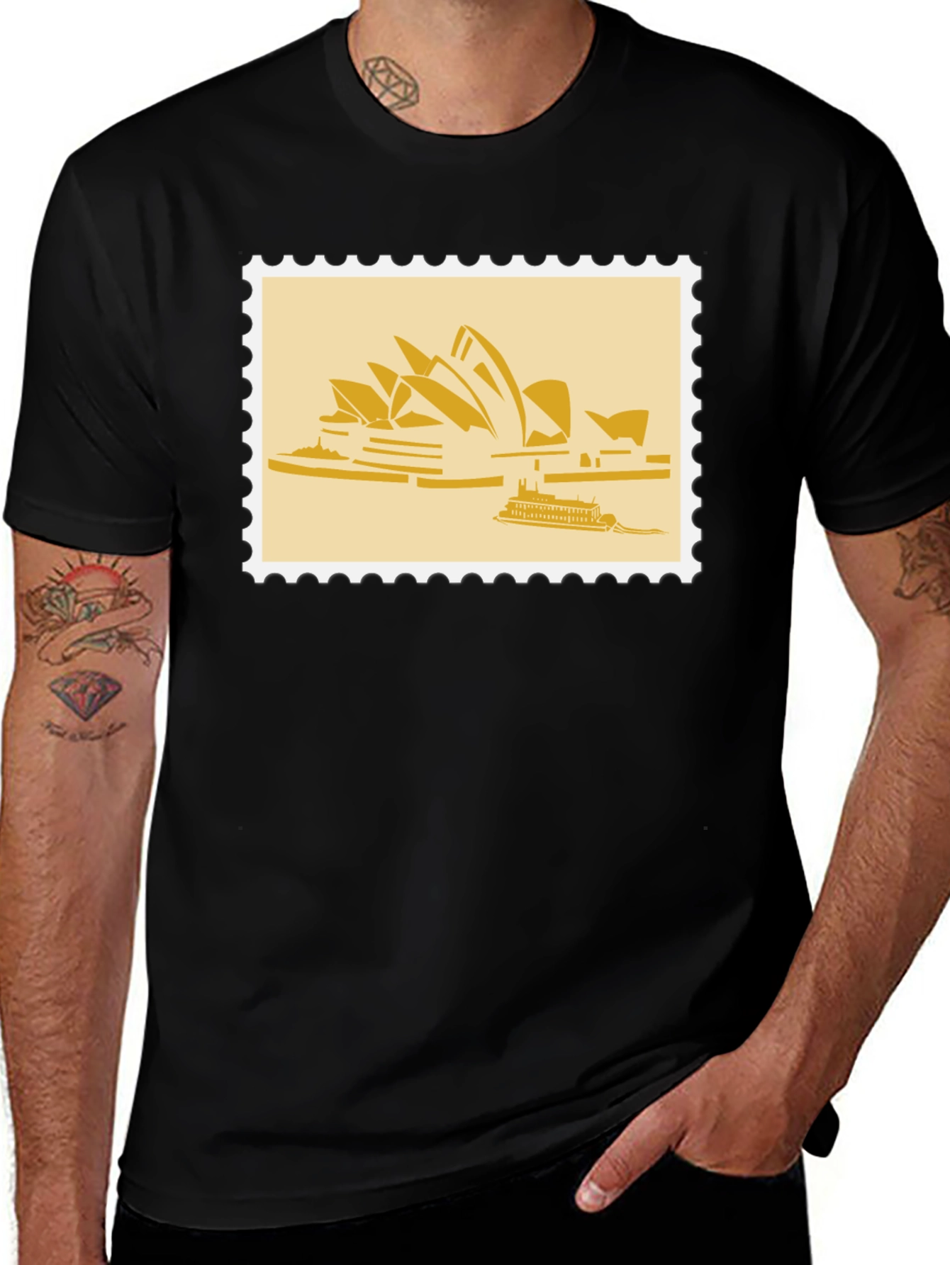Sydney Opera House Stamp Graphic T-Shirt