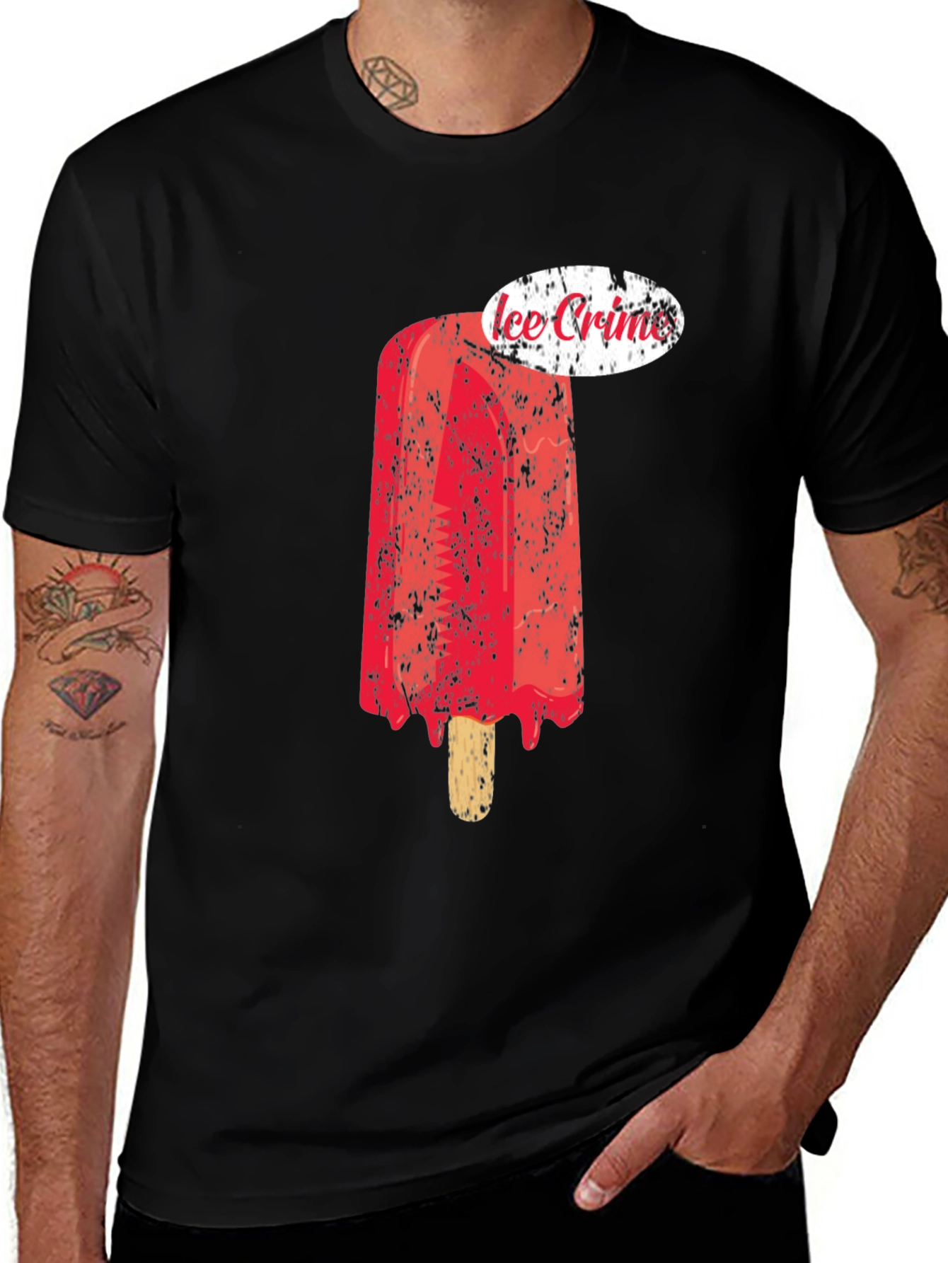 Variant 18 of Ice Crime Graphic Tee - Cool Summer Style