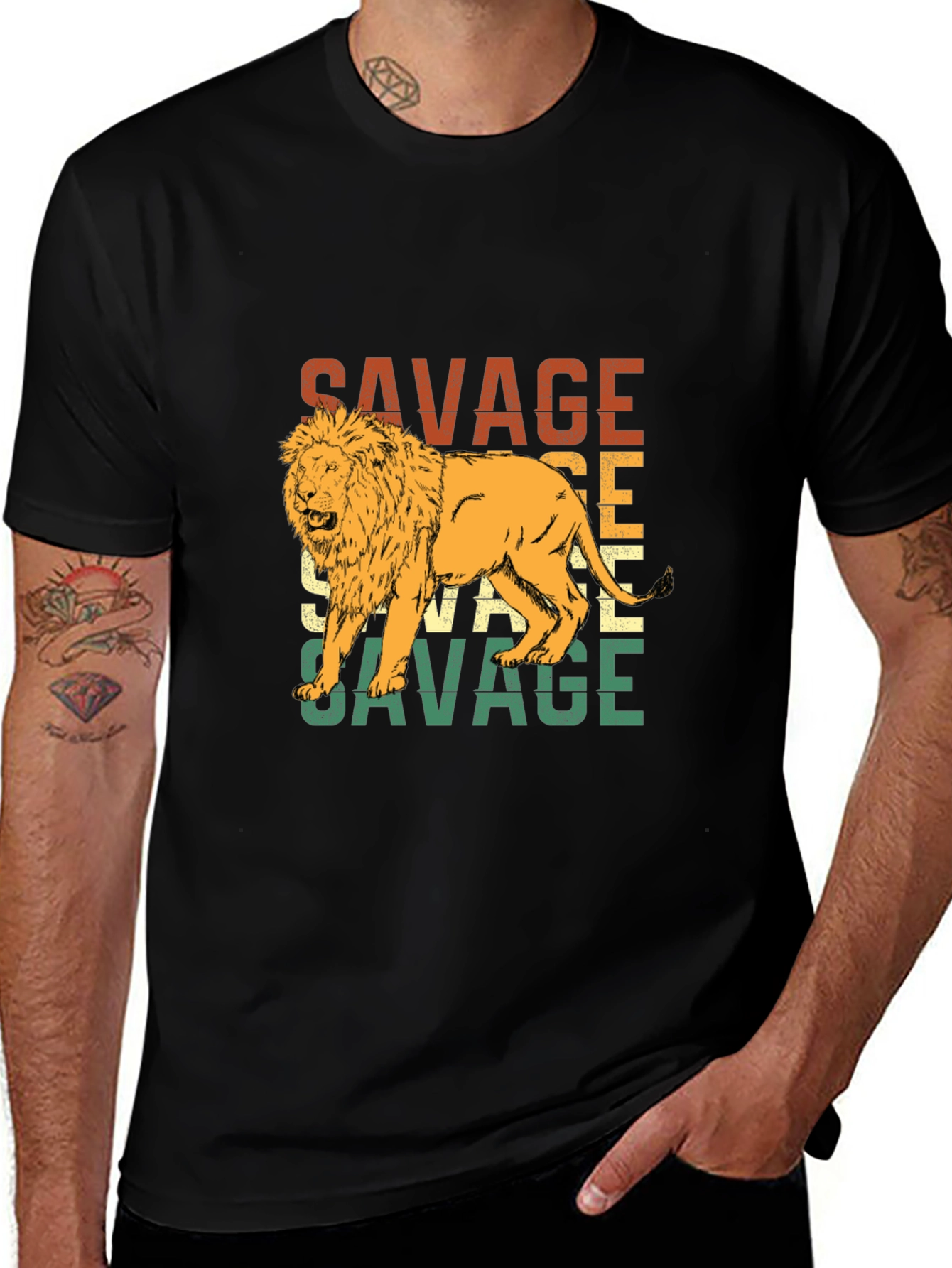 Variant 29 of Savage Lion Graphic T-Shirt