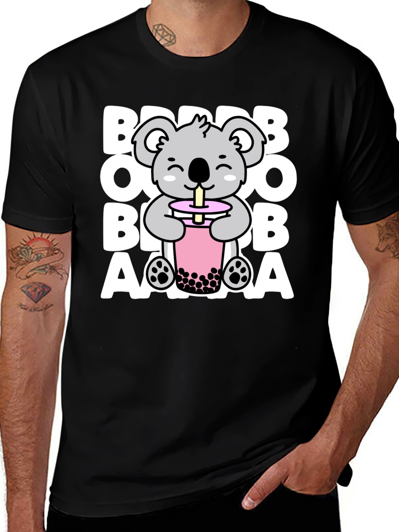 Variant 26 of Cute Koala Boba Tea Graphic Tee