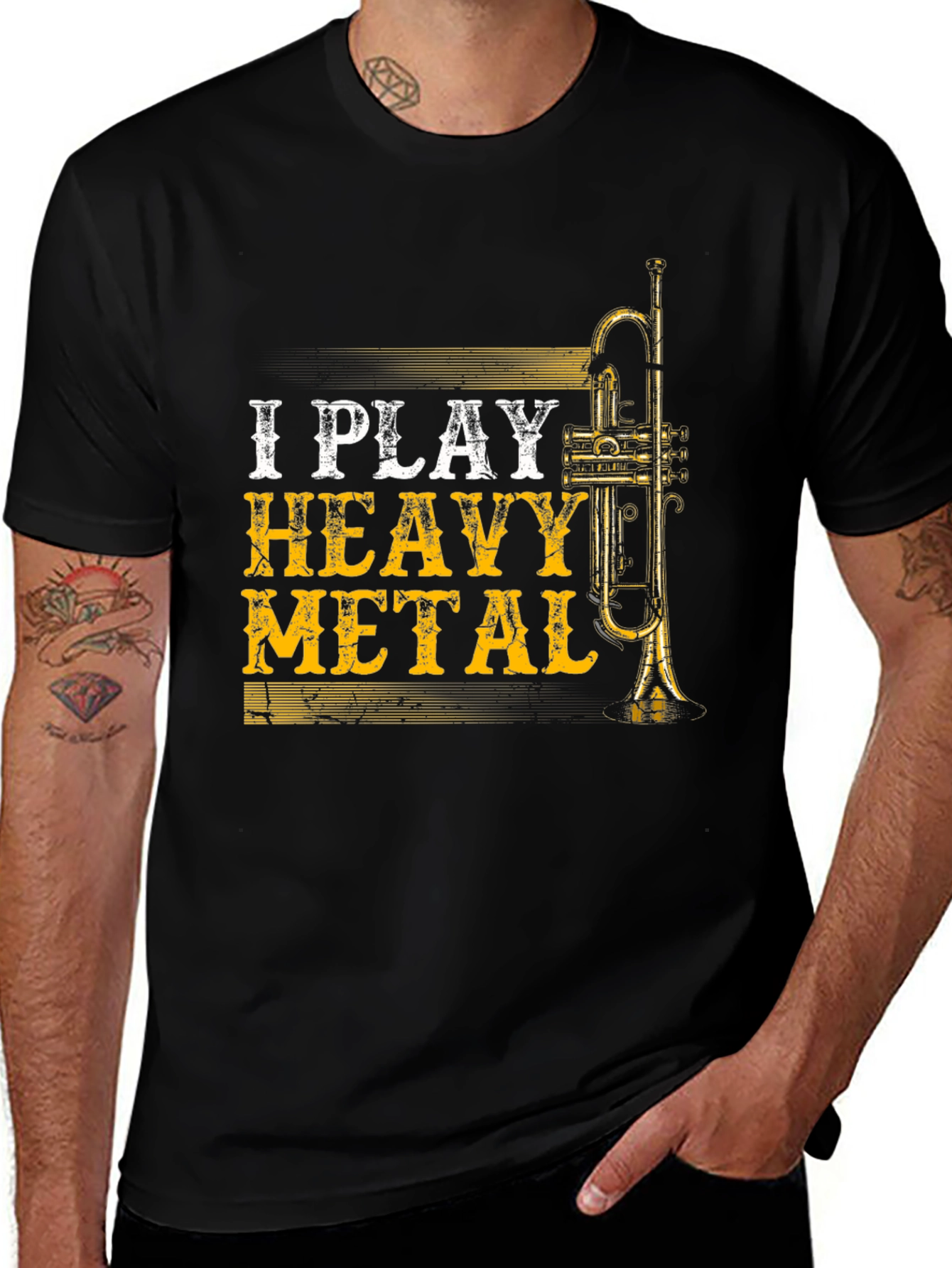 Variant 5 of I Play Heavy Metal Trumpet Player T-Shirt