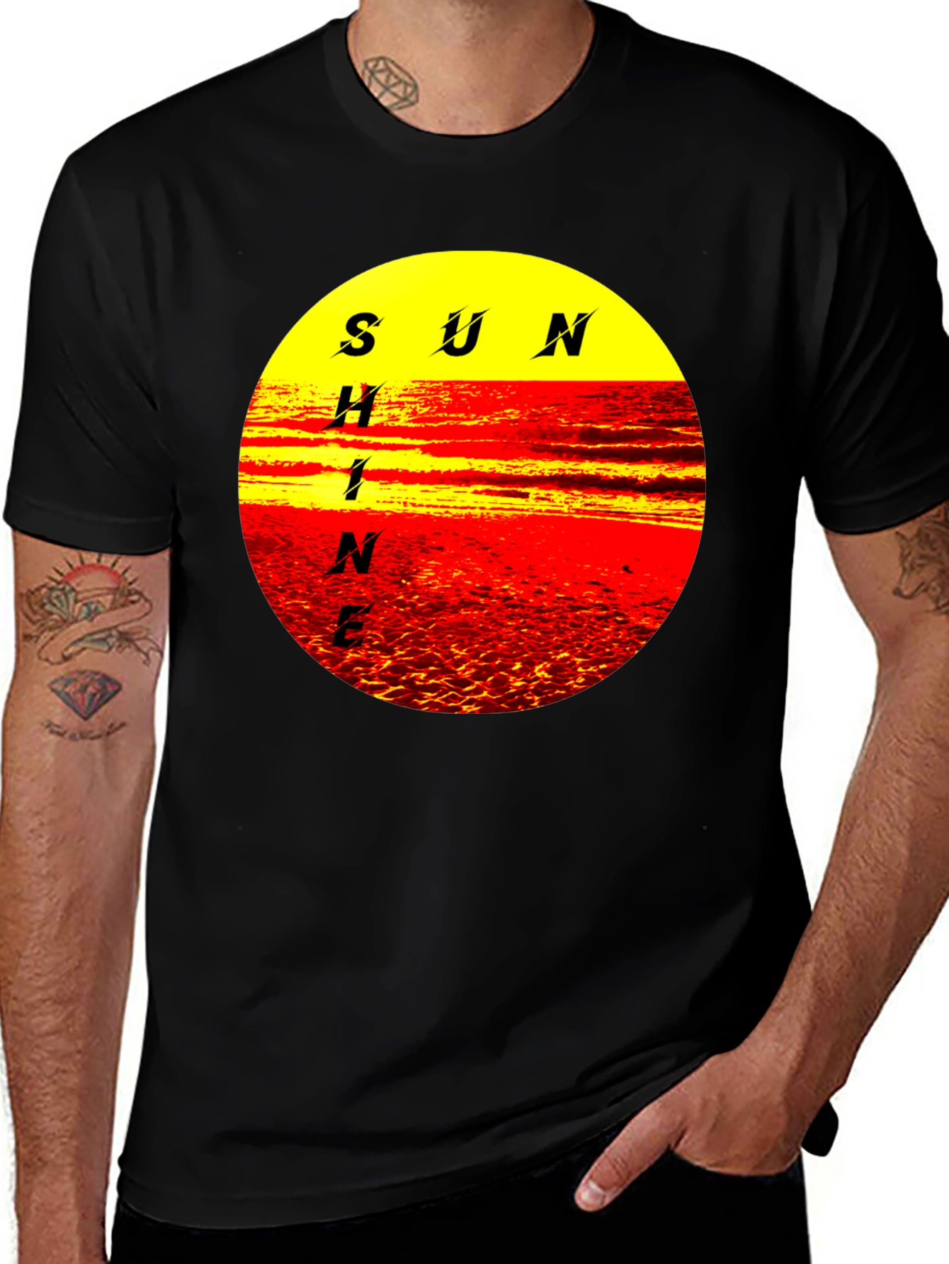 Variant 22 of Sunshine Graphic Tee - Retro Style