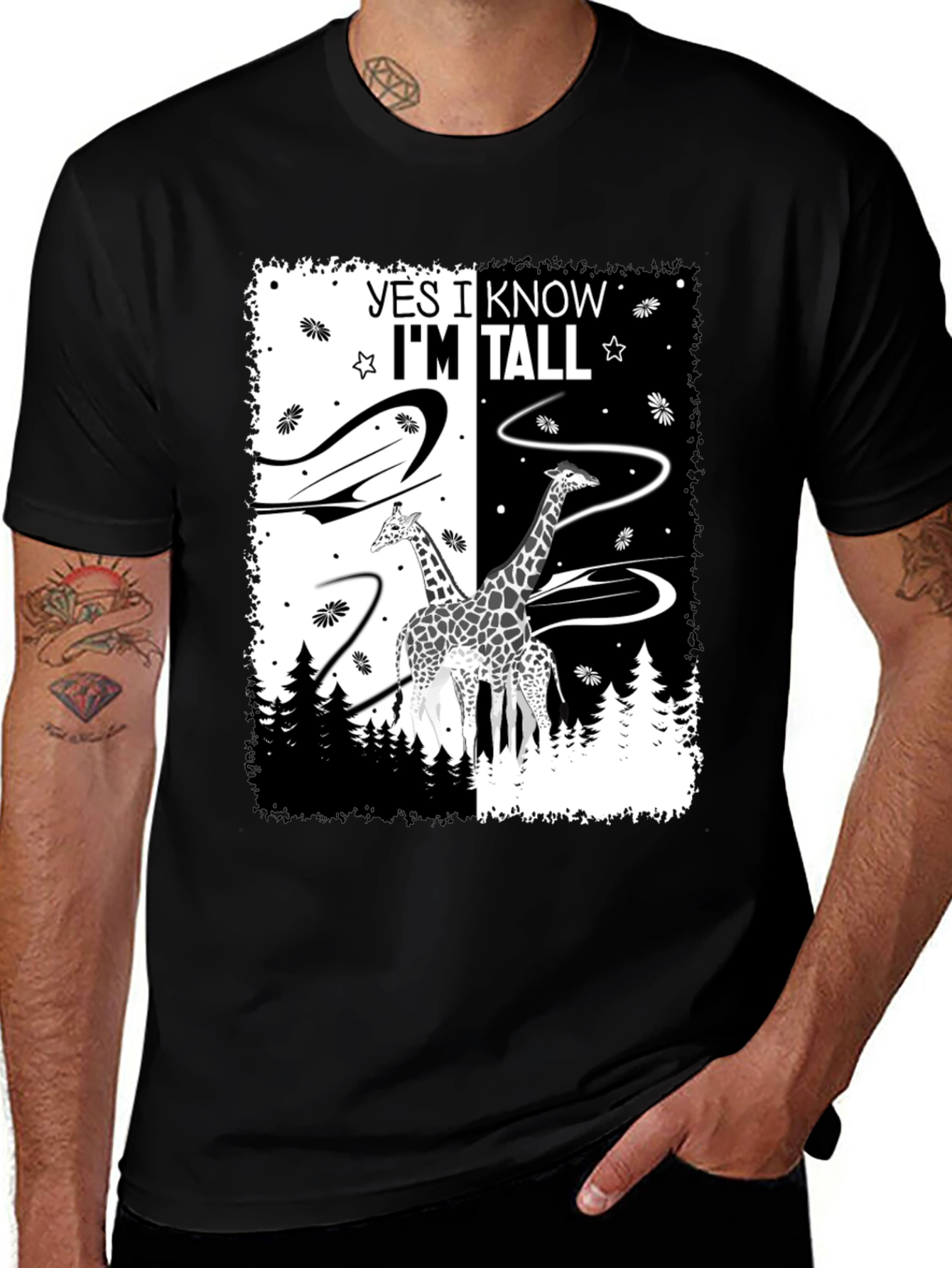 Variant 26 of Yes I Know I'm Tall Giraffe T-Shirt