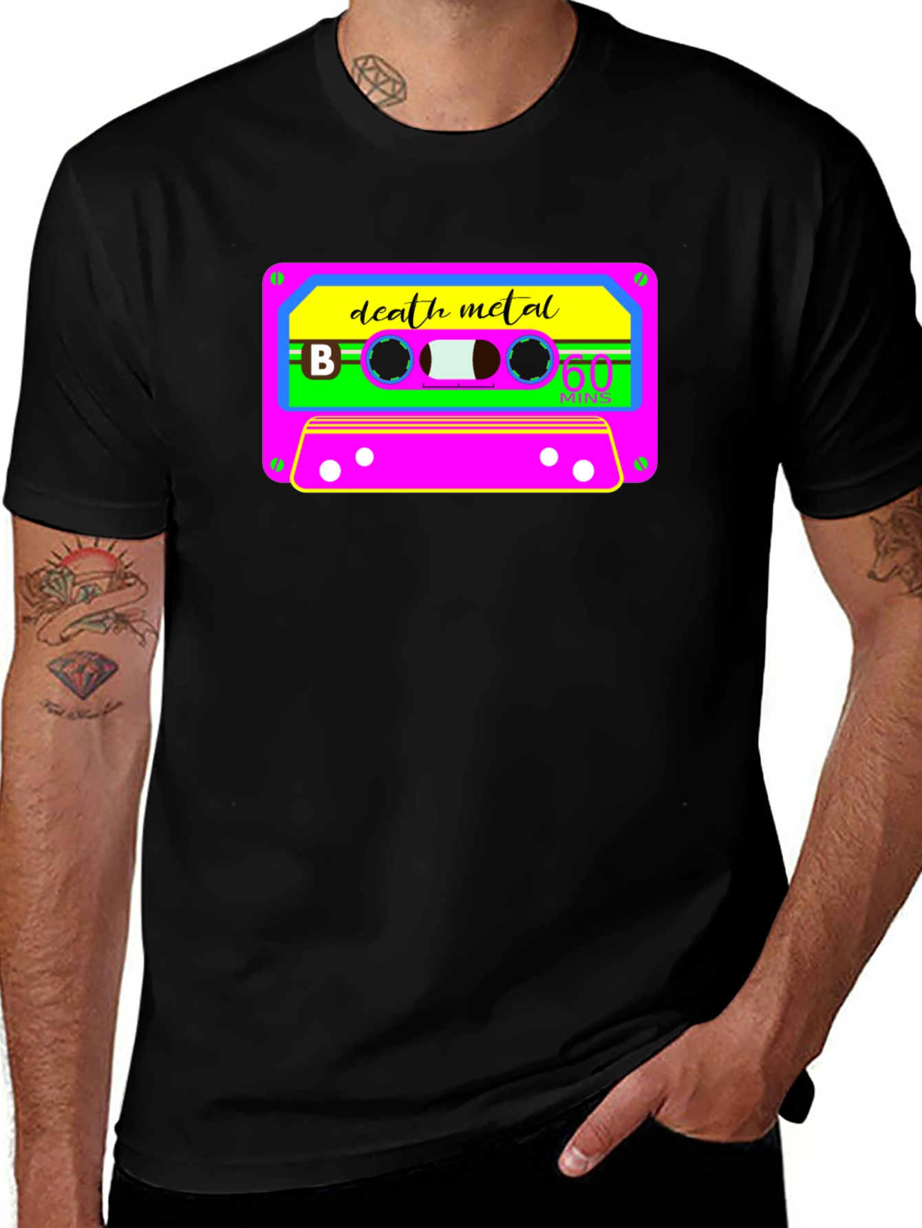 Variant 30 of Death Metal Cassette Tape Graphic T-Shirt