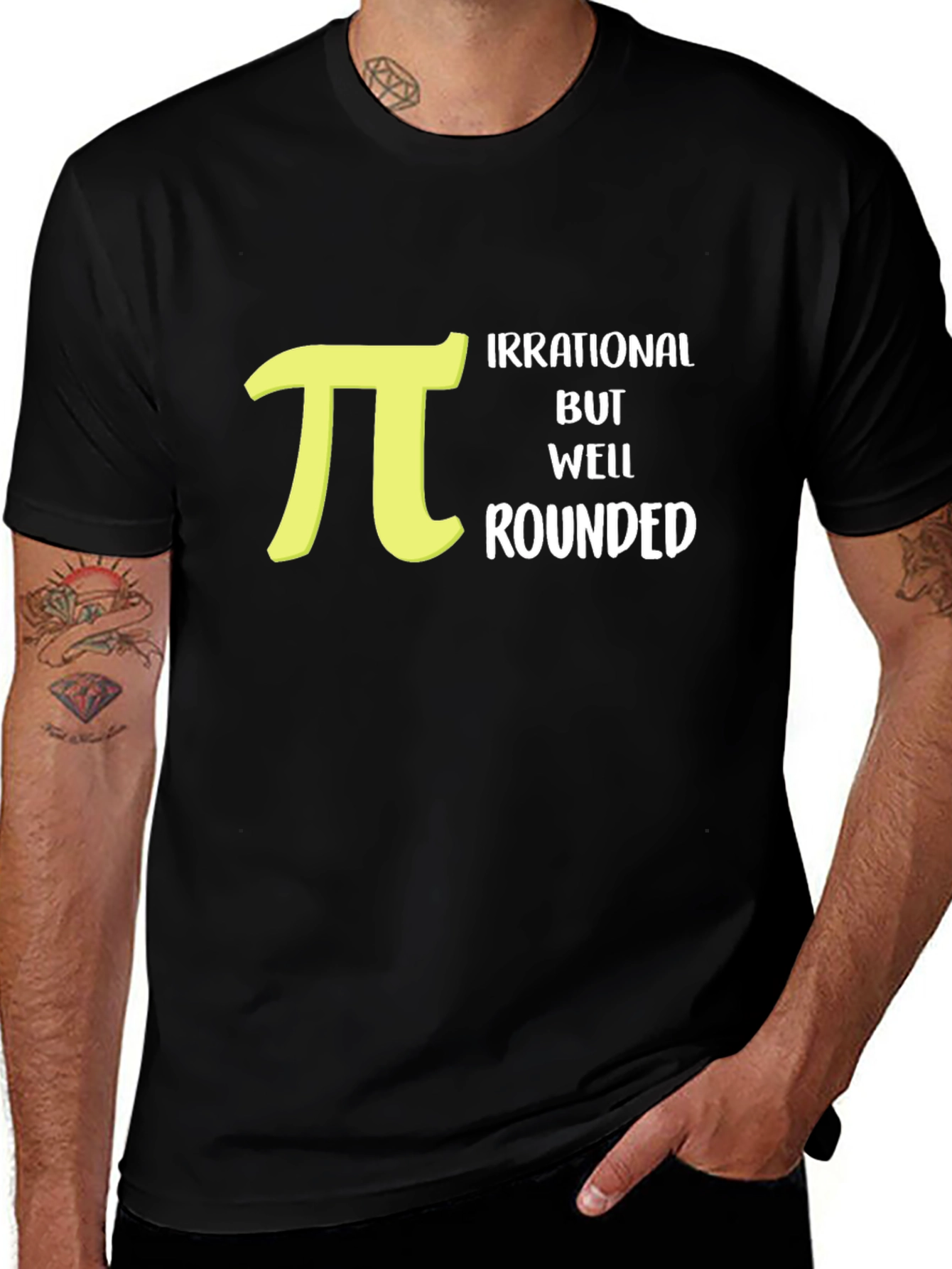 Variant 26 of Irrational But Well Rounded Pi T-Shirt - Math Humor