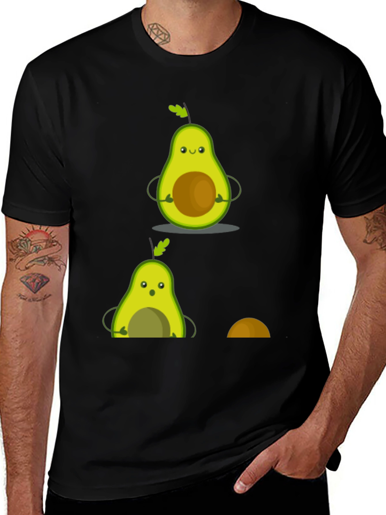 Variant 9 of Cute Avocado Graphic Tee - Funny Food Shirt