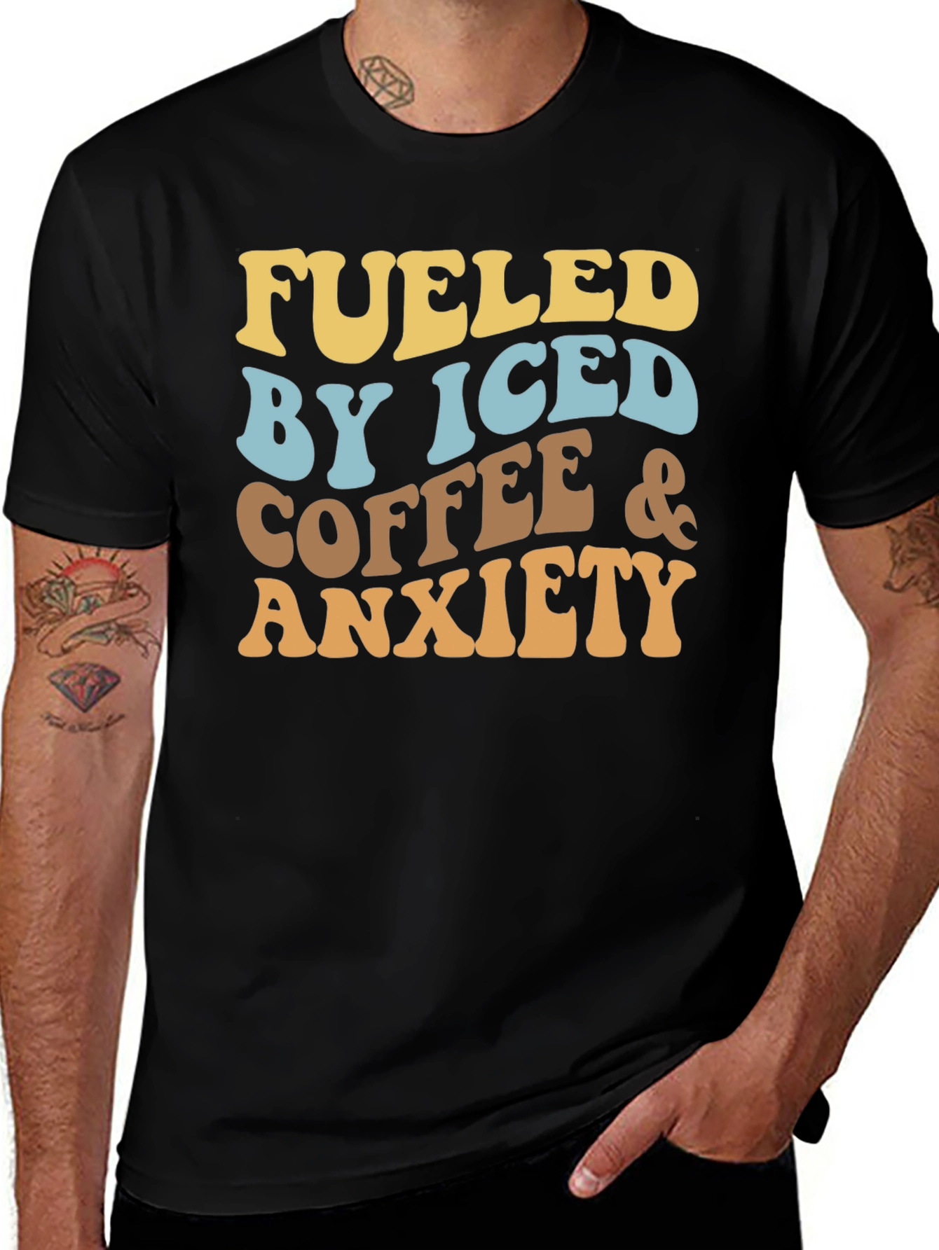 Variant 4 of Fueled by Iced Coffee & Anxiety Graphic Tee