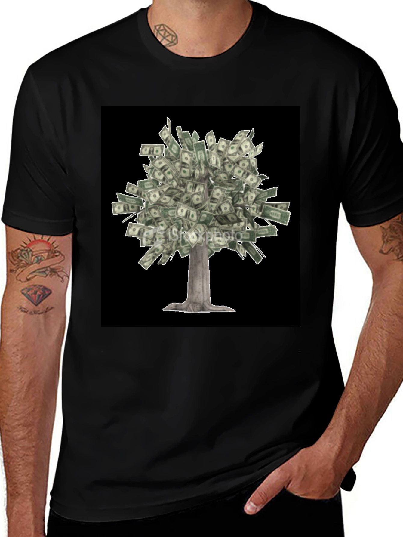 Variant 13 of Money Tree T-Shirt - Wealth & Success