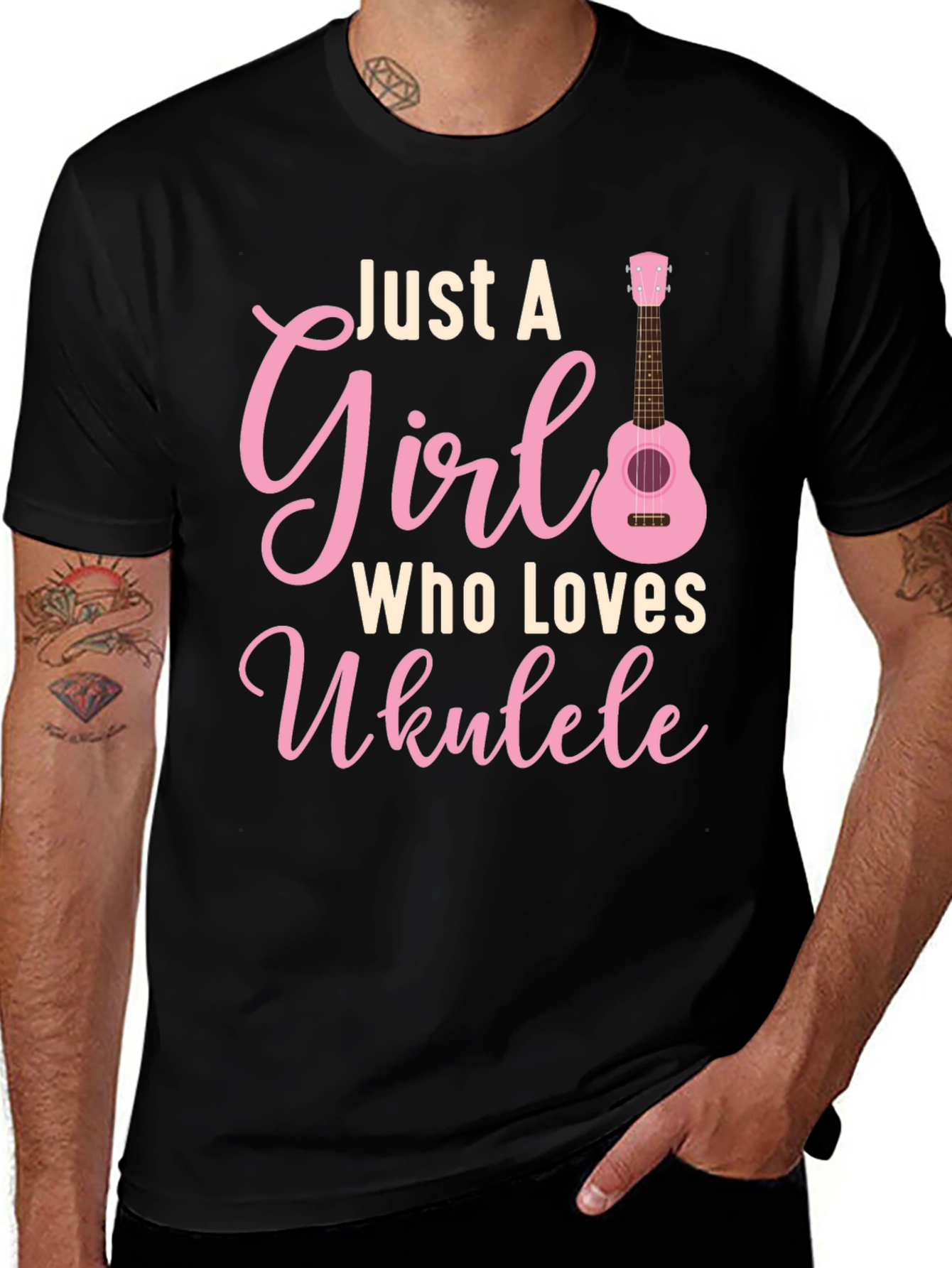 Variant 11 of Just A Girl Who Loves Ukulele T-Shirt