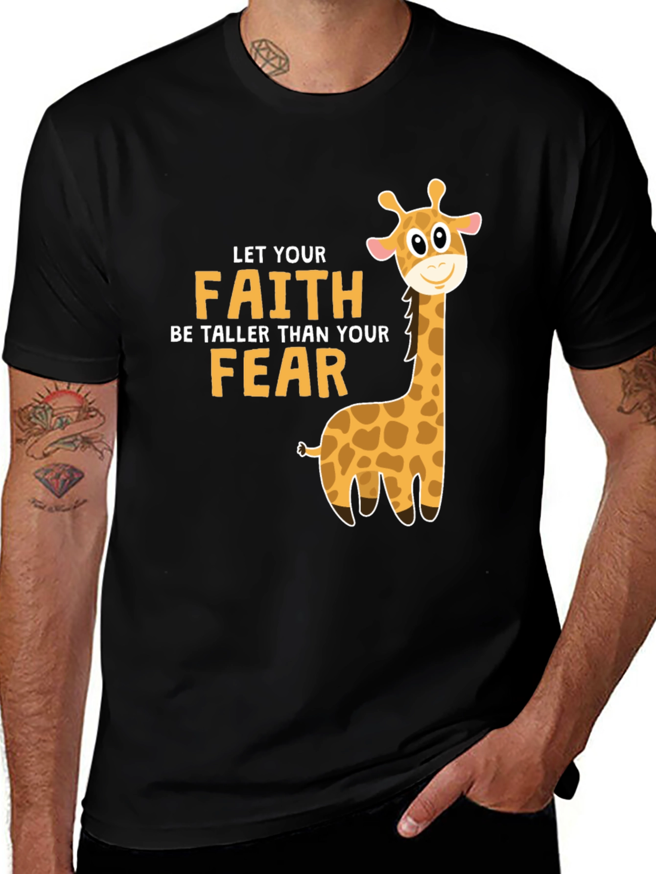 Variant 27 of Faith Over Fear Giraffe T-Shirt