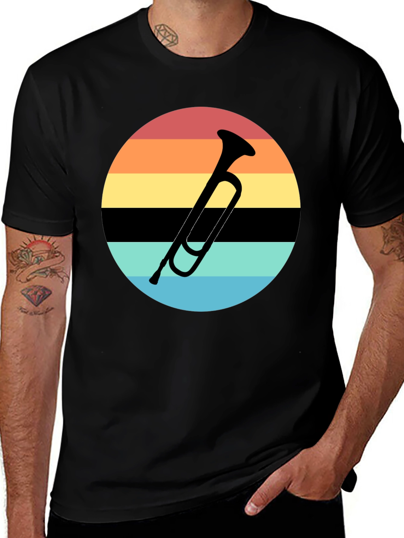 Variant 22 of Retro Sunset Trumpet T-Shirt