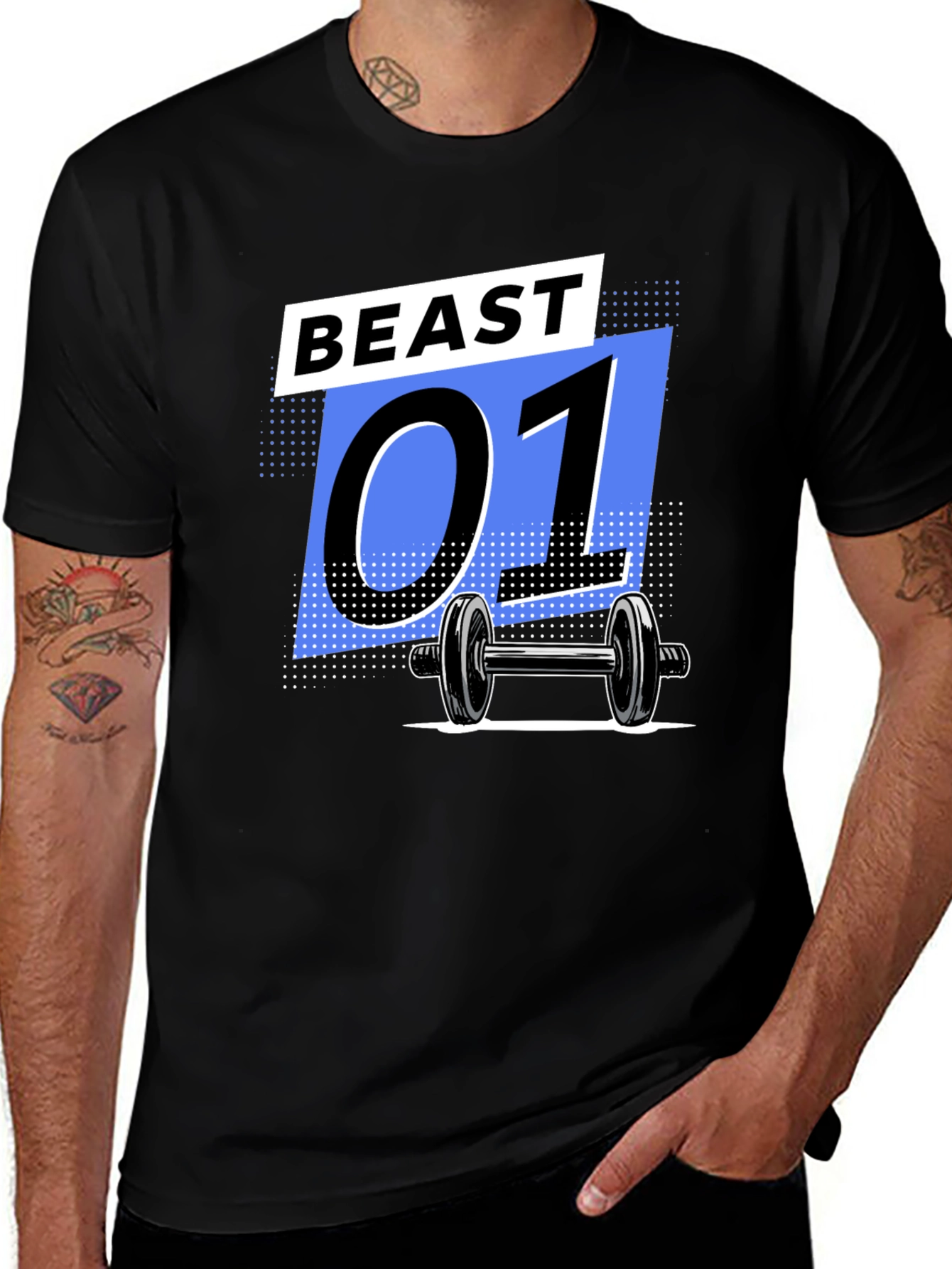 Variant 30 of Beast 01 Gym Black T-Shirt