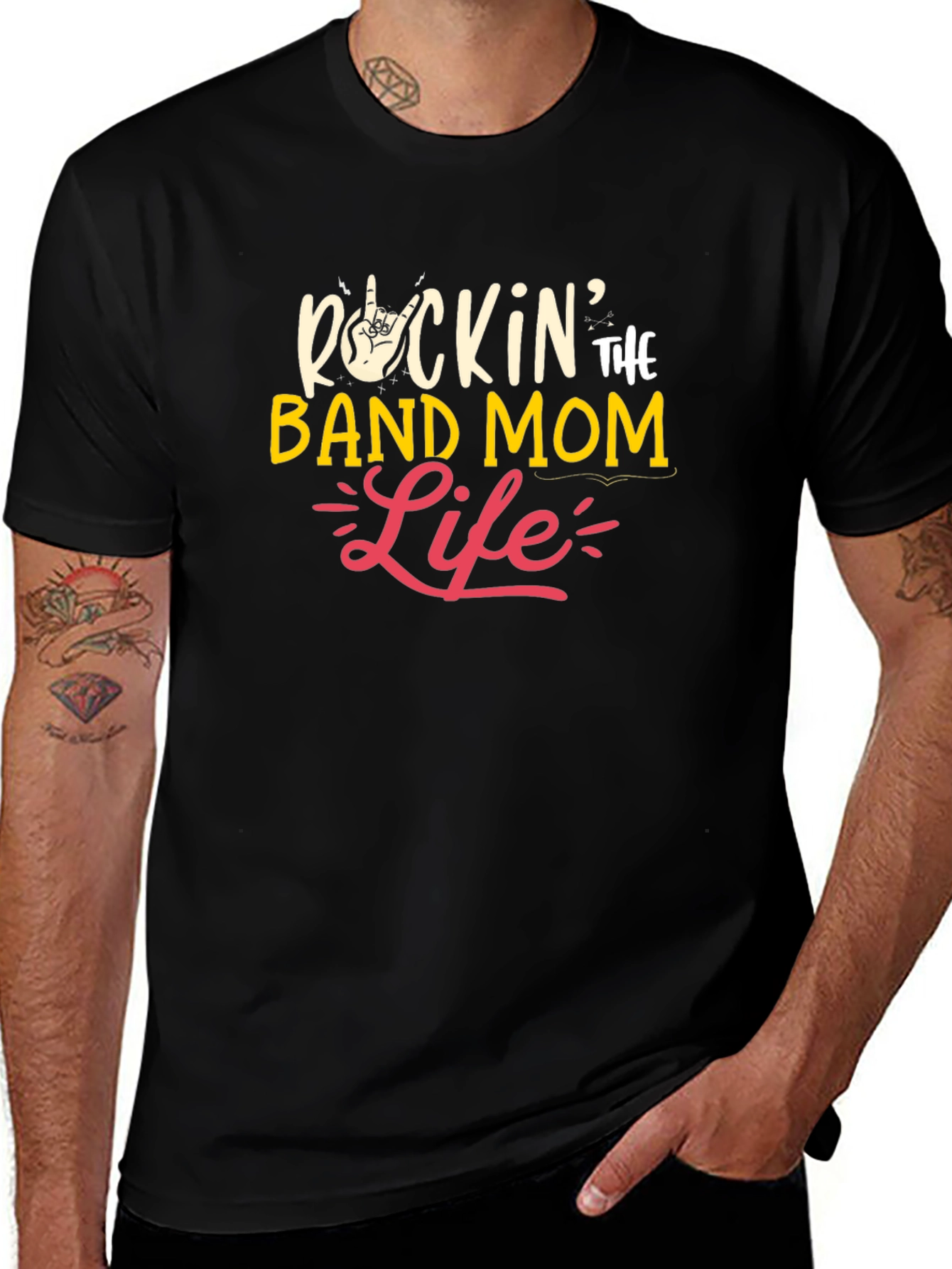 Variant 22 of Rockin' Band Mom Life Graphic T-Shirt