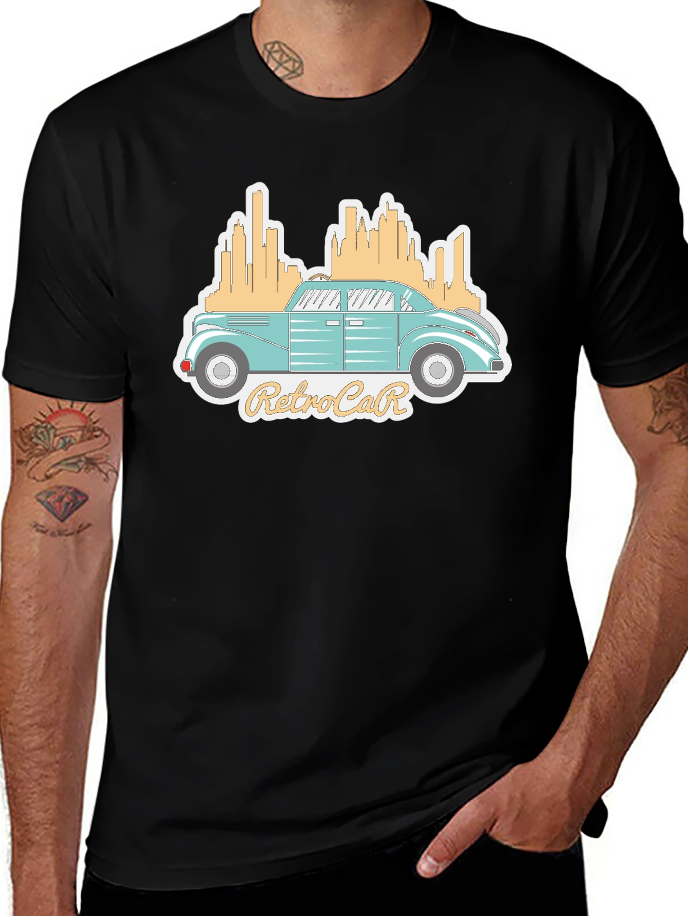 Variant 13 of Retro Car Graphic Tee - Classic Automotive Style