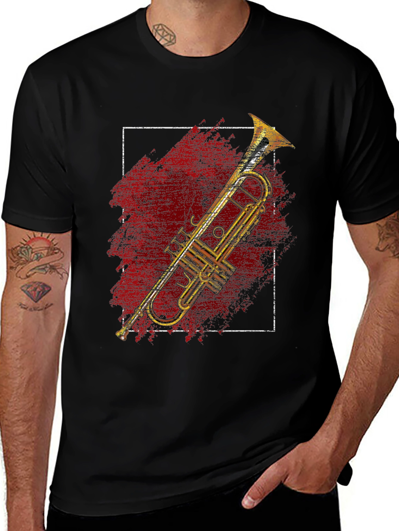 Variant 10 of Trumpet Graphic Tee - Musical Instrument T-Shirt
