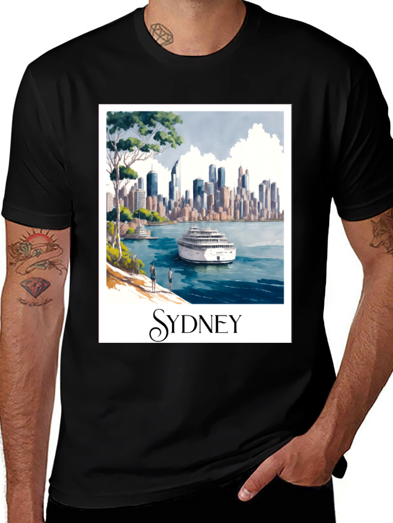 Sydney Skyline T-Shirt - Graphic Tee