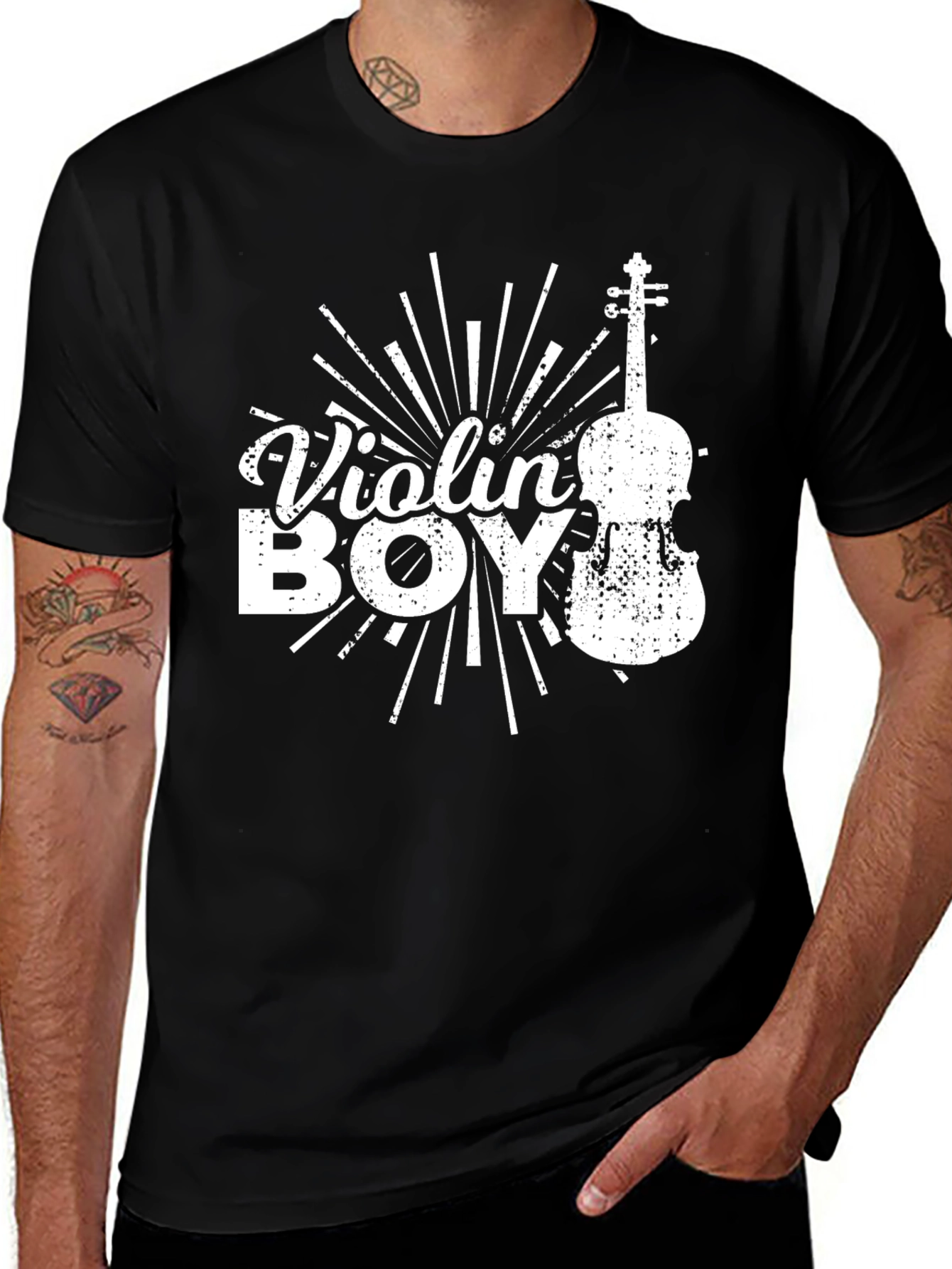 Variant 29 of Violin Boy Graphic Print T-Shirt