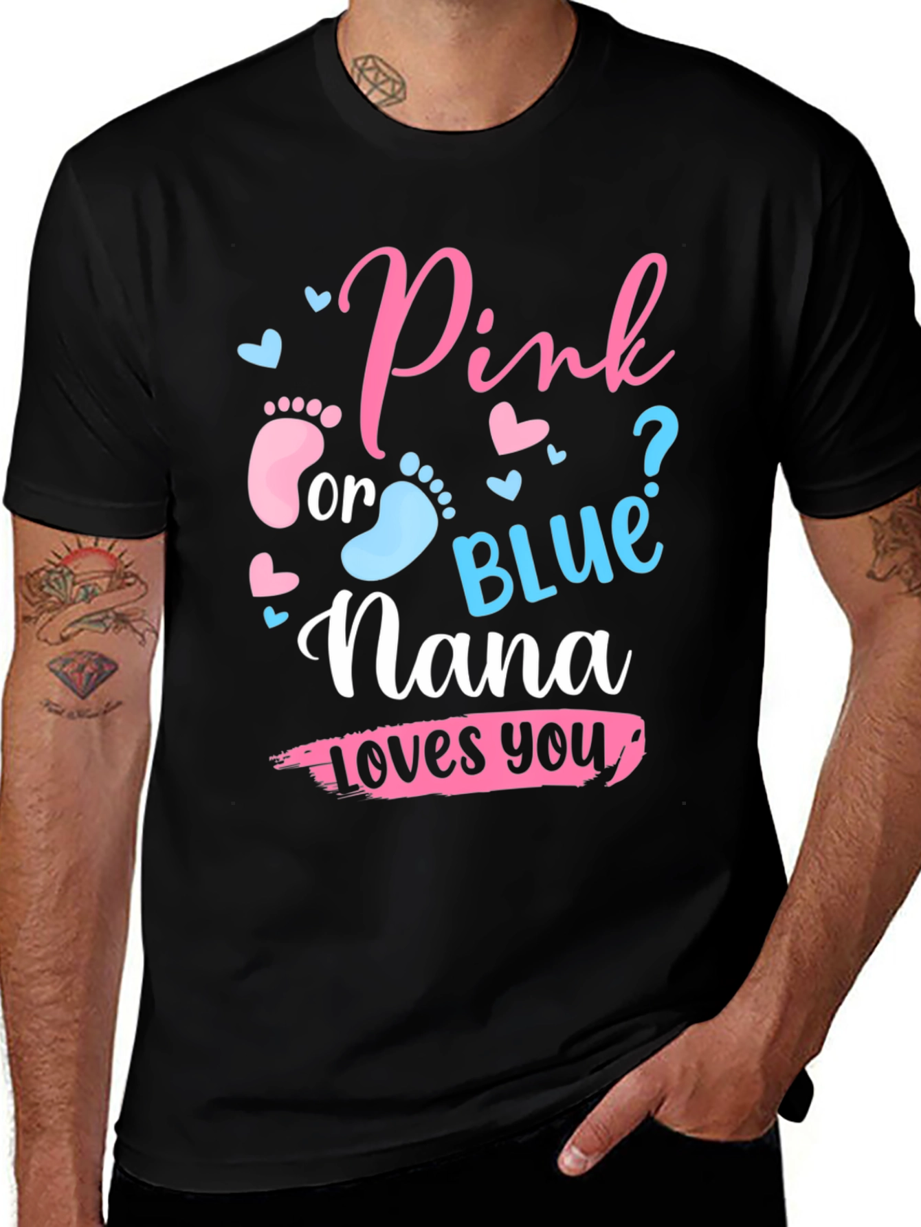 Variant 3 of Pink or Blue Nana Loves You T-Shirt