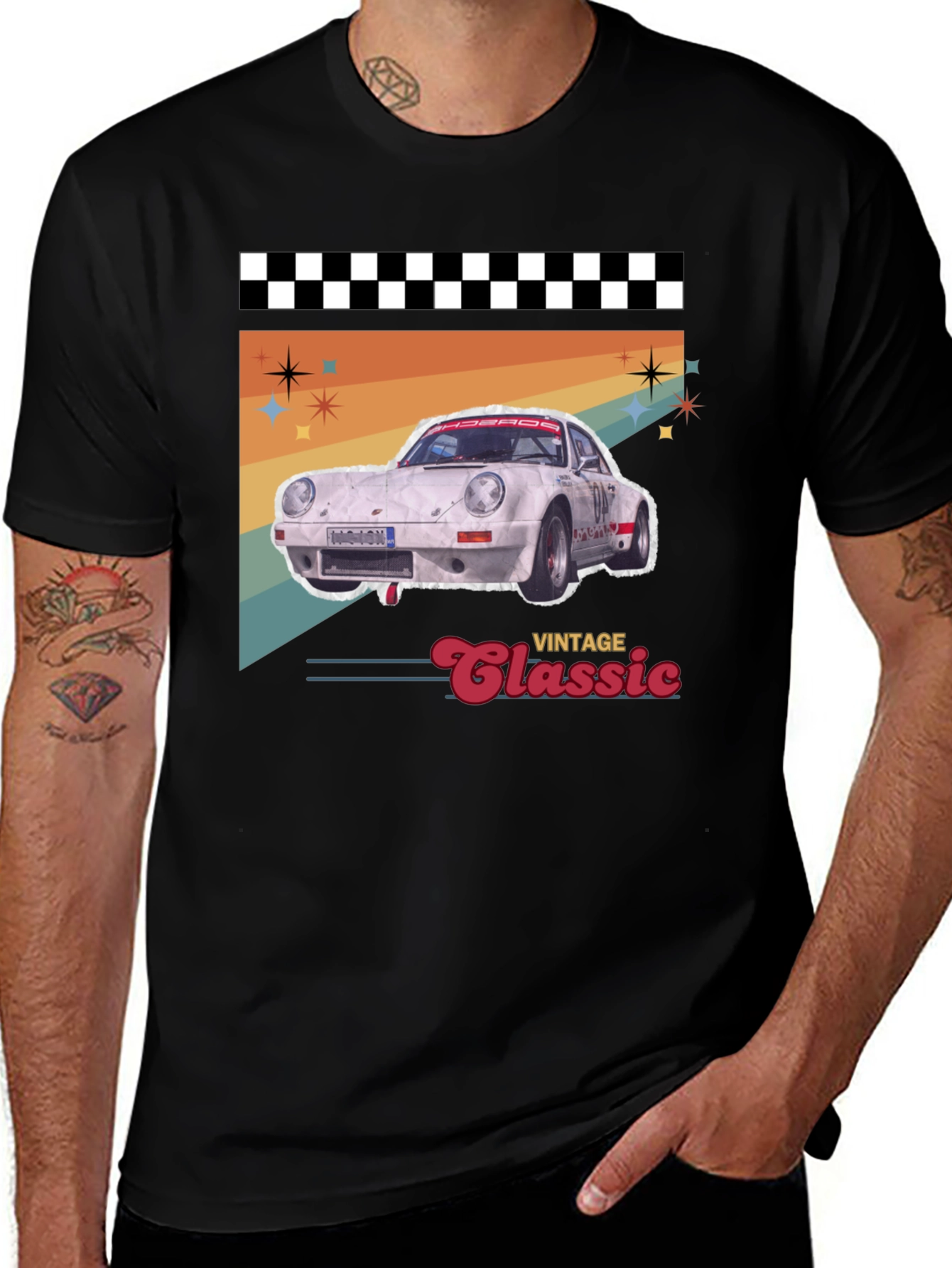 Variant 14 of Vintage Classic Car Graphic T-Shirt