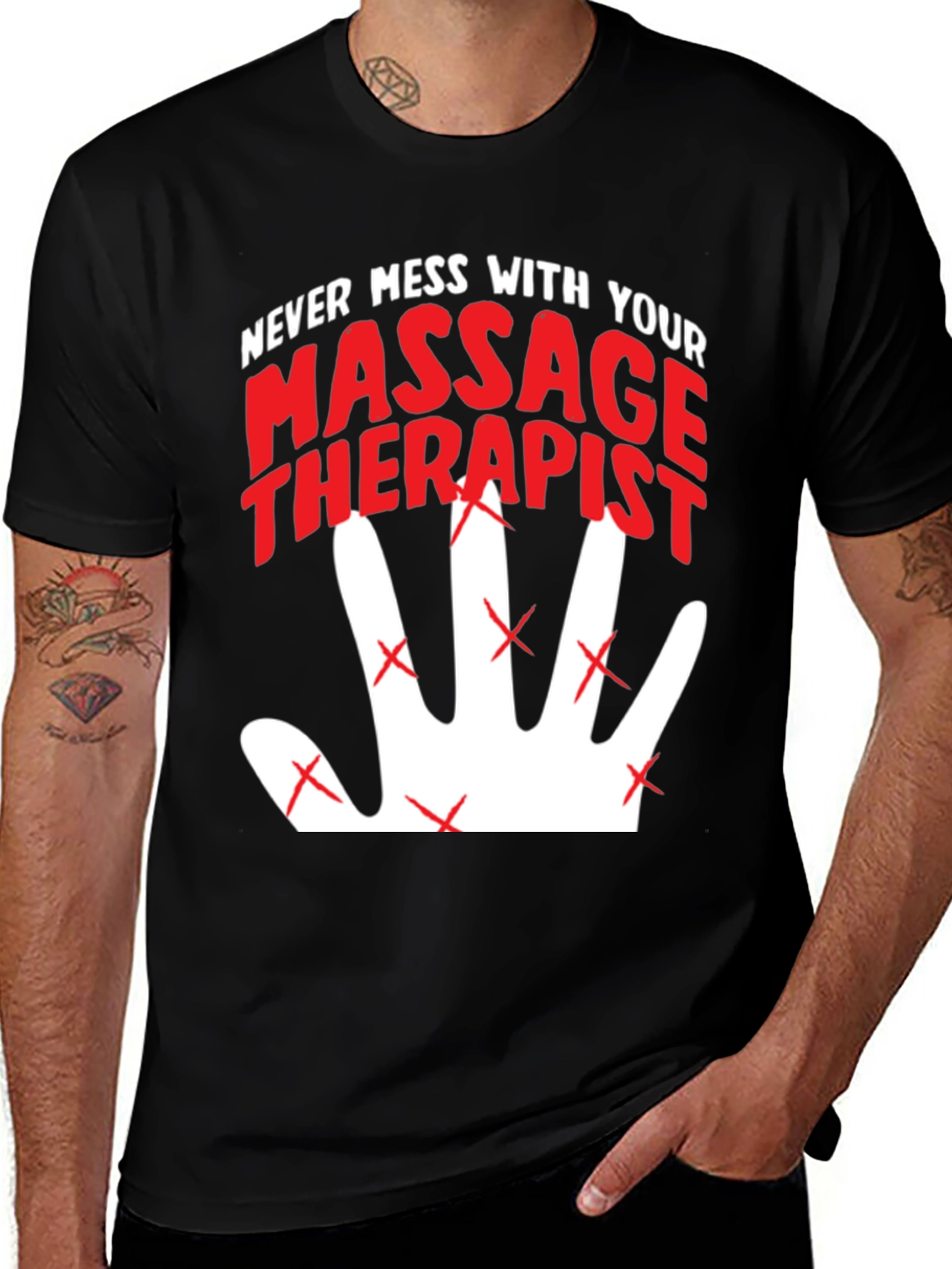 Variant 23 of Never Mess With Your Massage Therapist T-Shirt