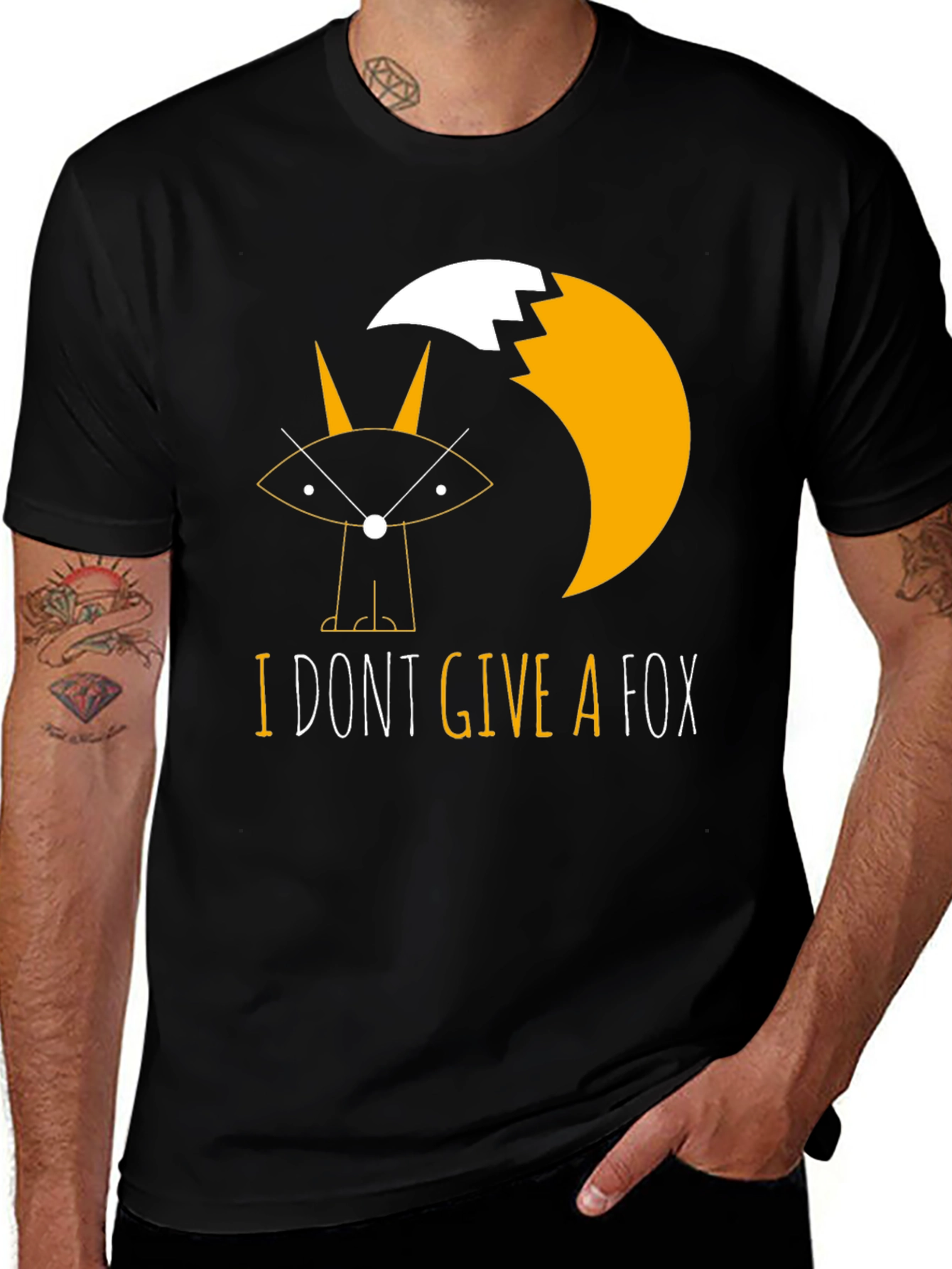 Variant 27 of I Don't Give A Fox Graphic T-Shirt - Sarcastic Humor Tee