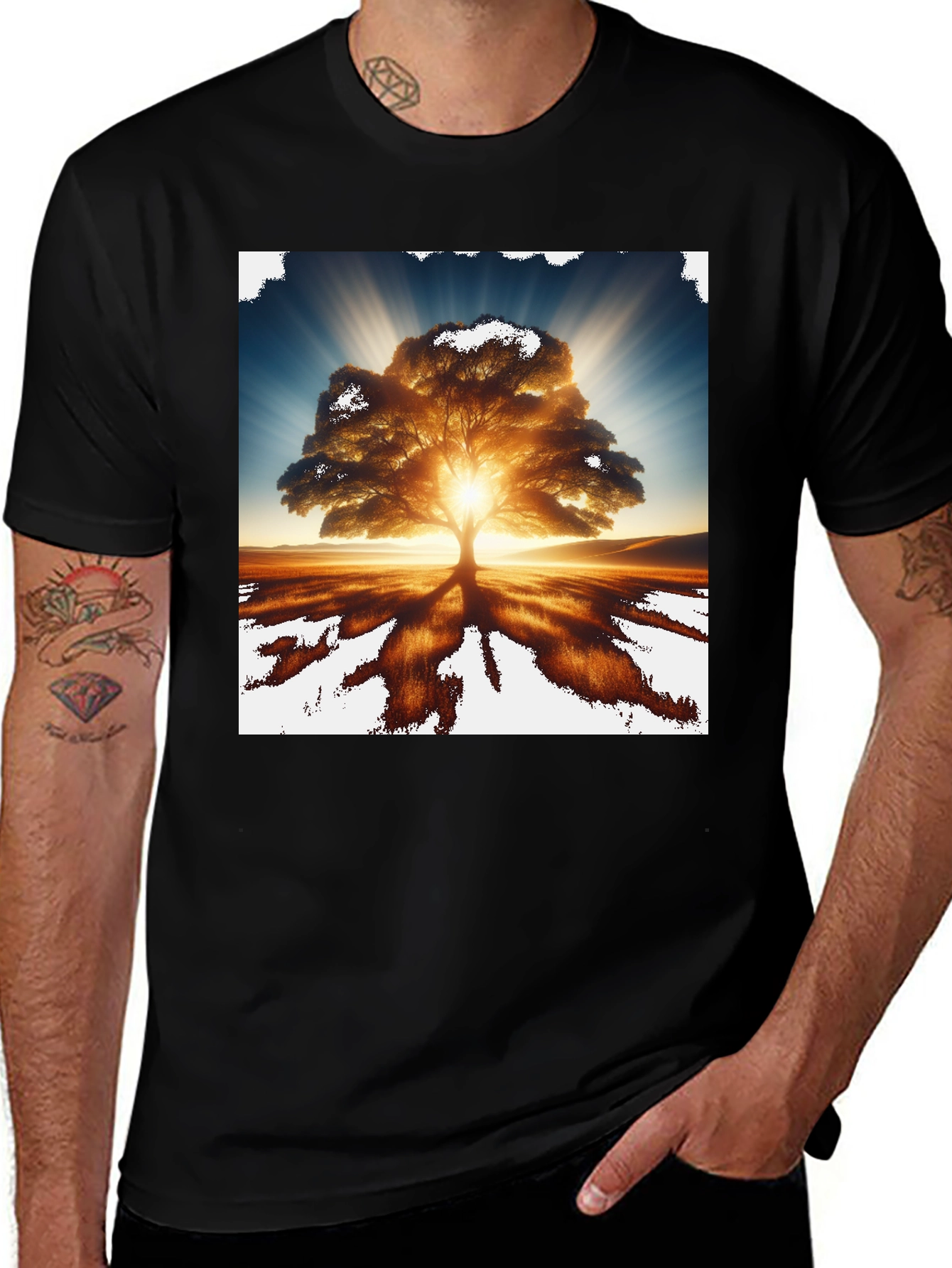 Variant 9 of Radiant Tree Graphic Tee - Nature Inspired Design