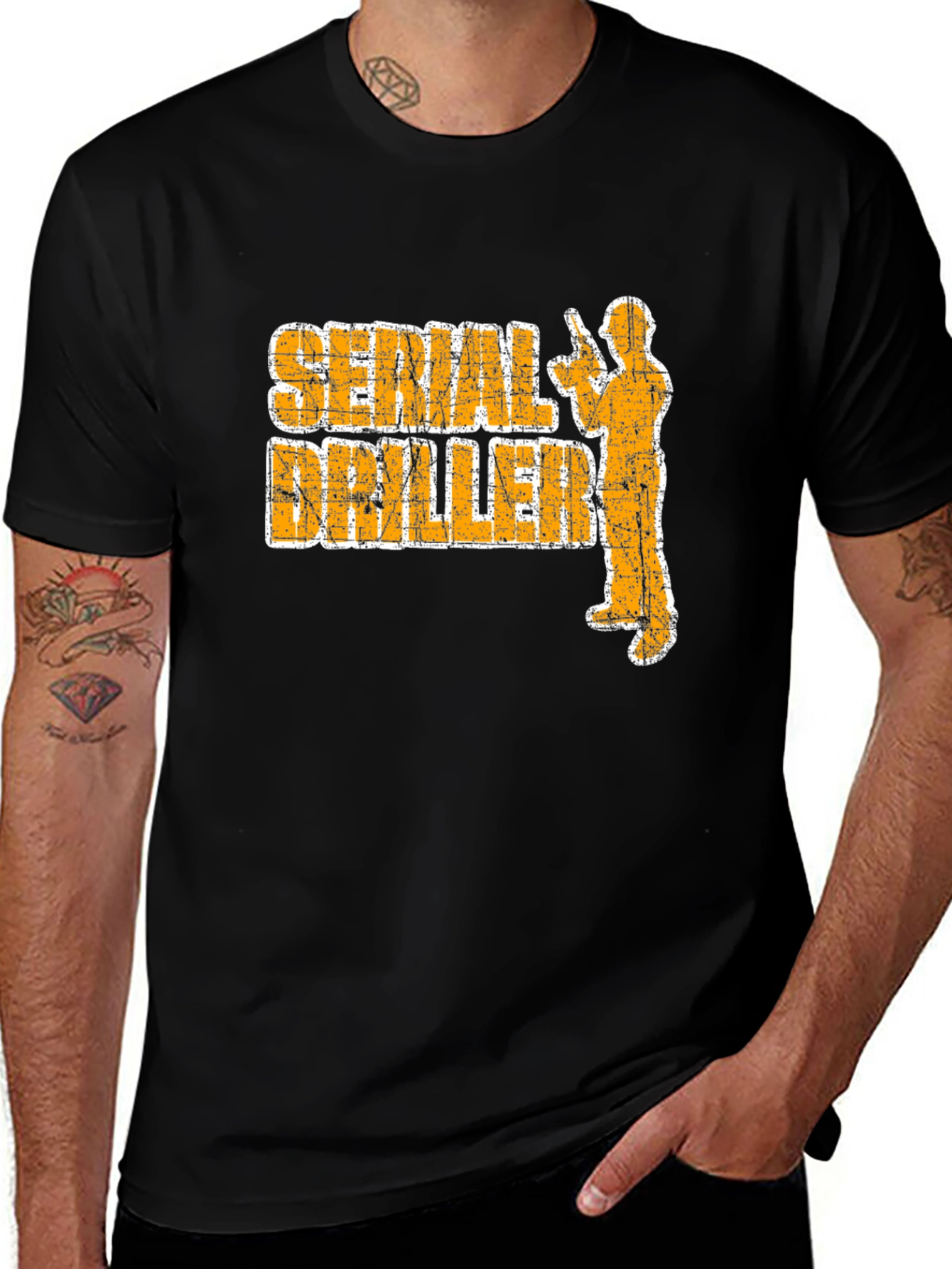 Variant 13 of Serial Driller T-Shirt - Funny Construction Tee